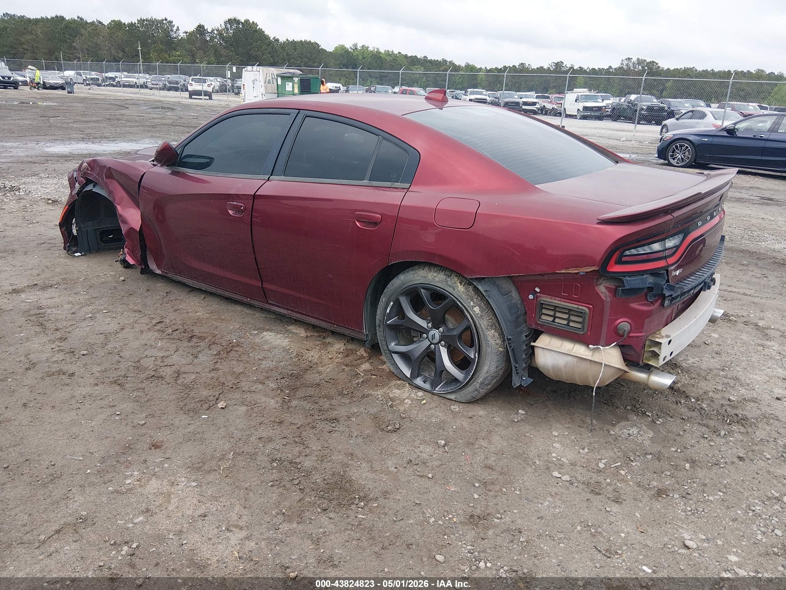 2019 Dodge Charger Gt Rwd Бордовый vin: 2C3CDXHG2KH608875