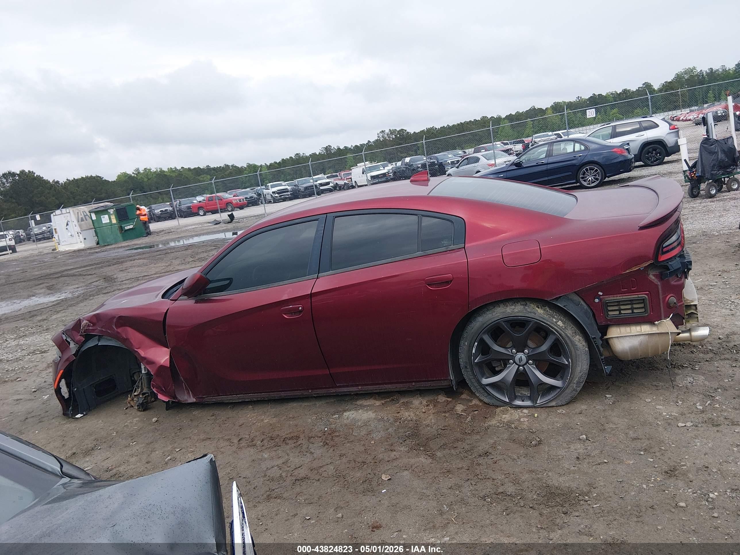 2019 Dodge Charger Gt Rwd Бордовый vin: 2C3CDXHG2KH608875