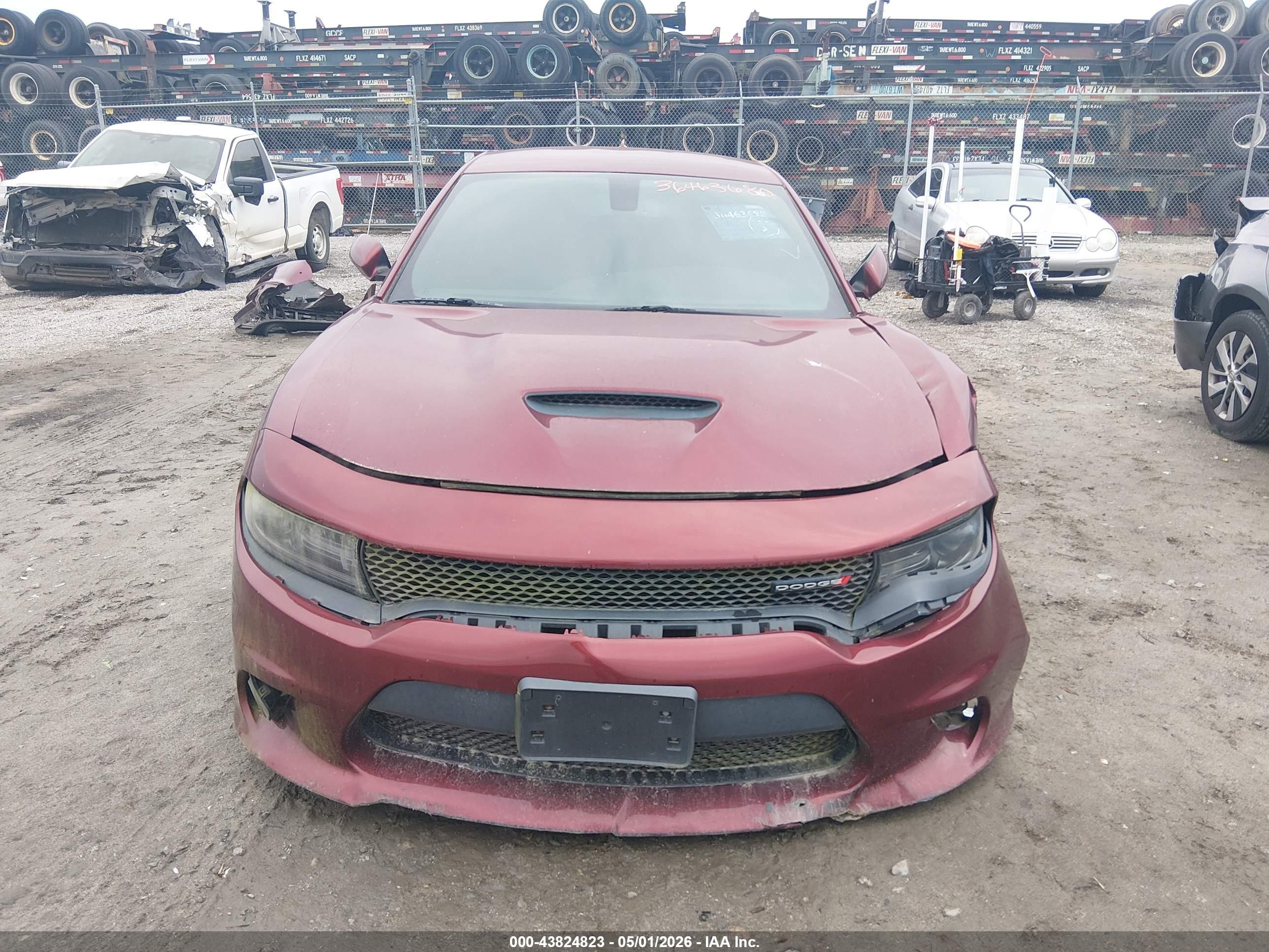 2019 Dodge Charger Gt Rwd Бордовый vin: 2C3CDXHG2KH608875