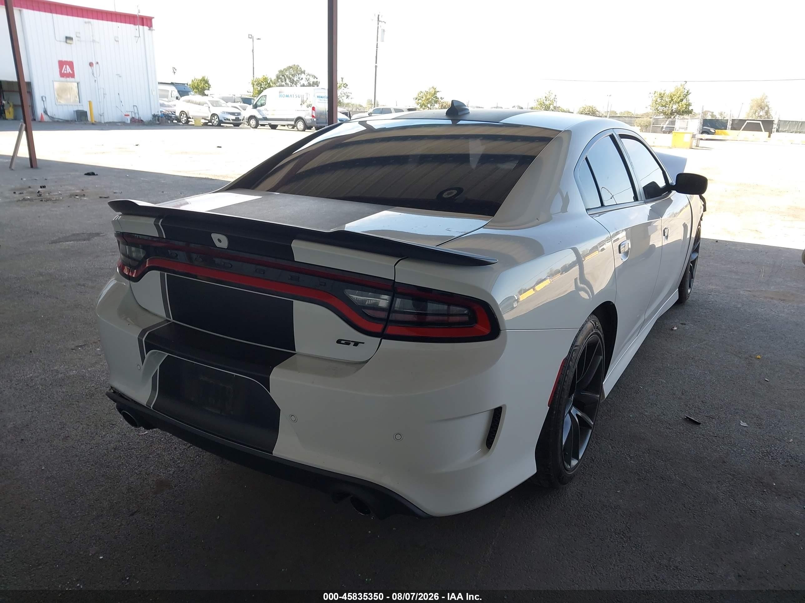 2019 Dodge Charger Gt Rwd Белый vin: 2C3CDXHG2KH753690