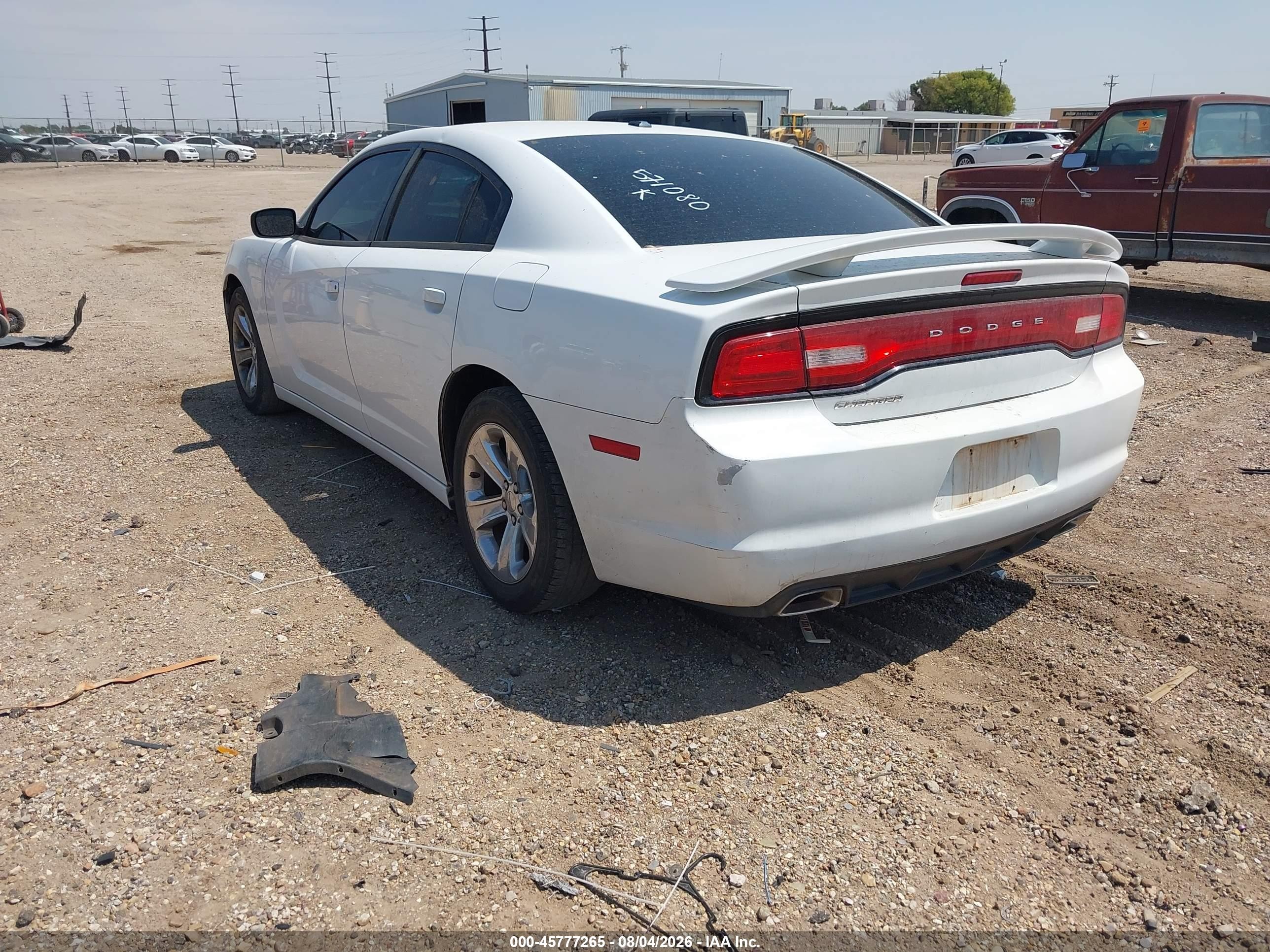 2013 Dodge Charger Sxt White vin: 2C3CDXHG3DH571080