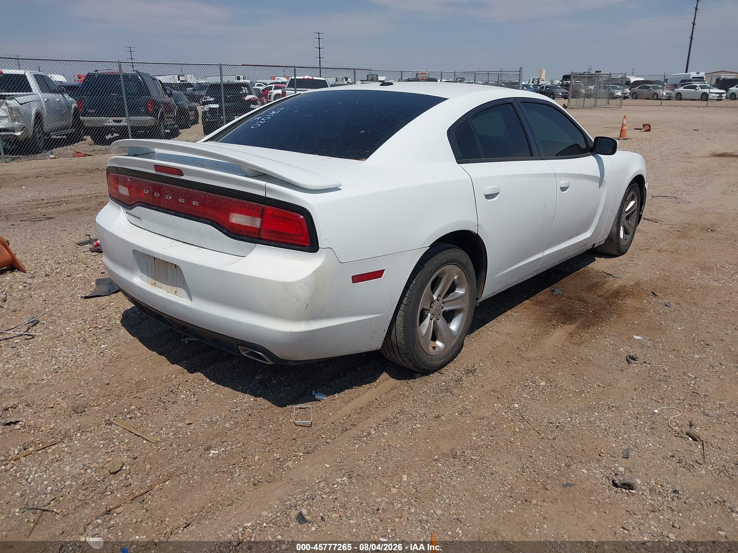 2013 Dodge Charger Sxt White vin: 2C3CDXHG3DH571080