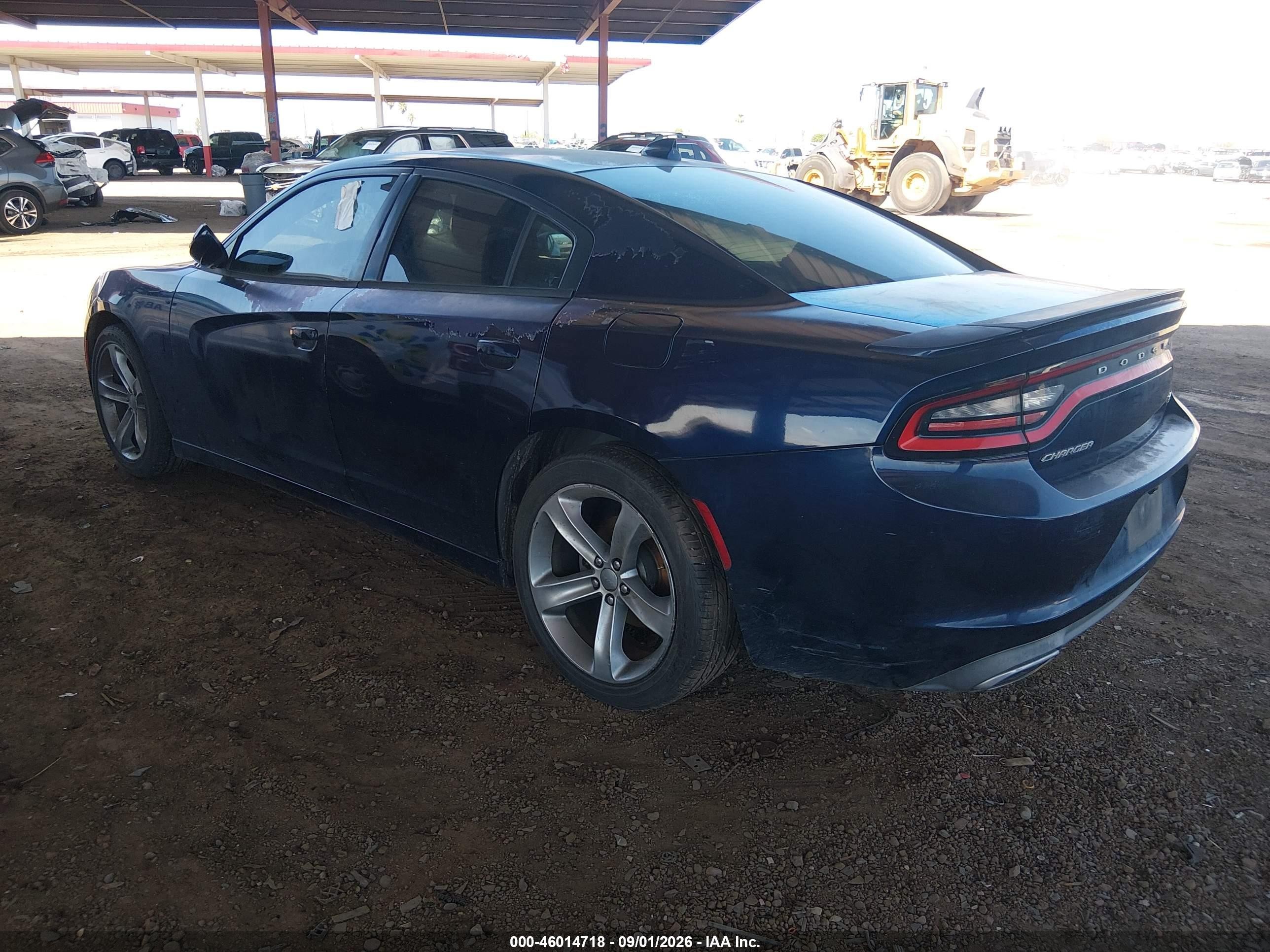 2015 Dodge Charger Sxt Black vin: 2C3CDXHG3FH730148