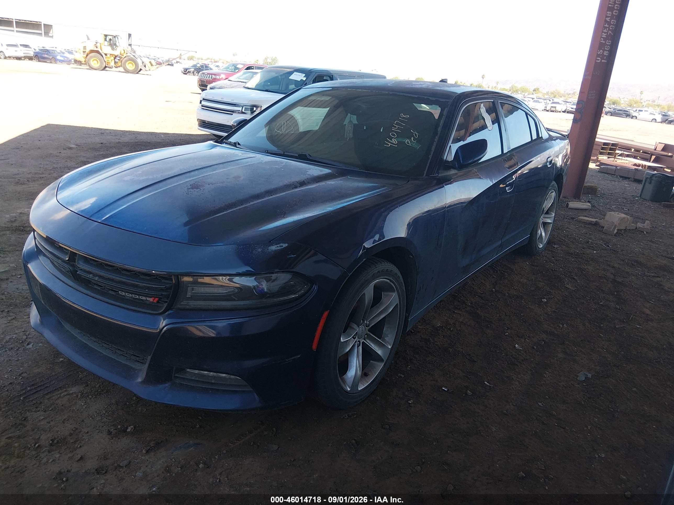 2015 Dodge Charger Sxt Black vin: 2C3CDXHG3FH730148