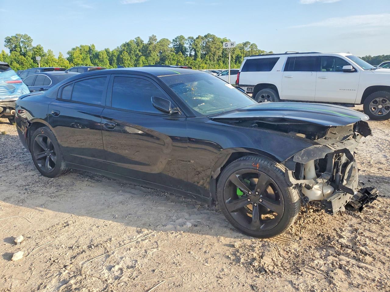 2015 Dodge Charger Sxt Black vin: 2C3CDXHG3FH754577