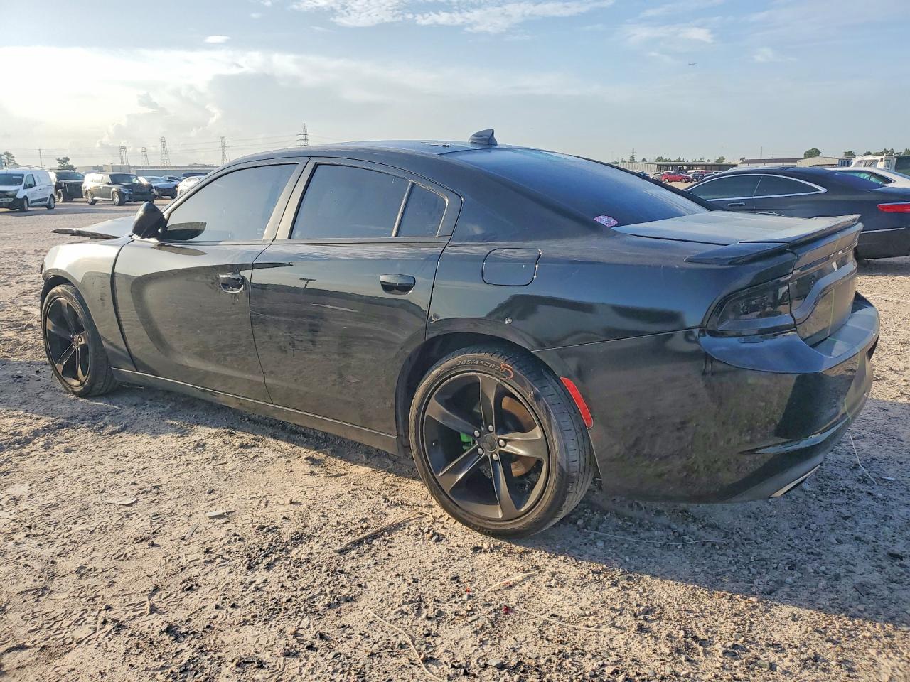 2015 Dodge Charger Sxt Black vin: 2C3CDXHG3FH754577