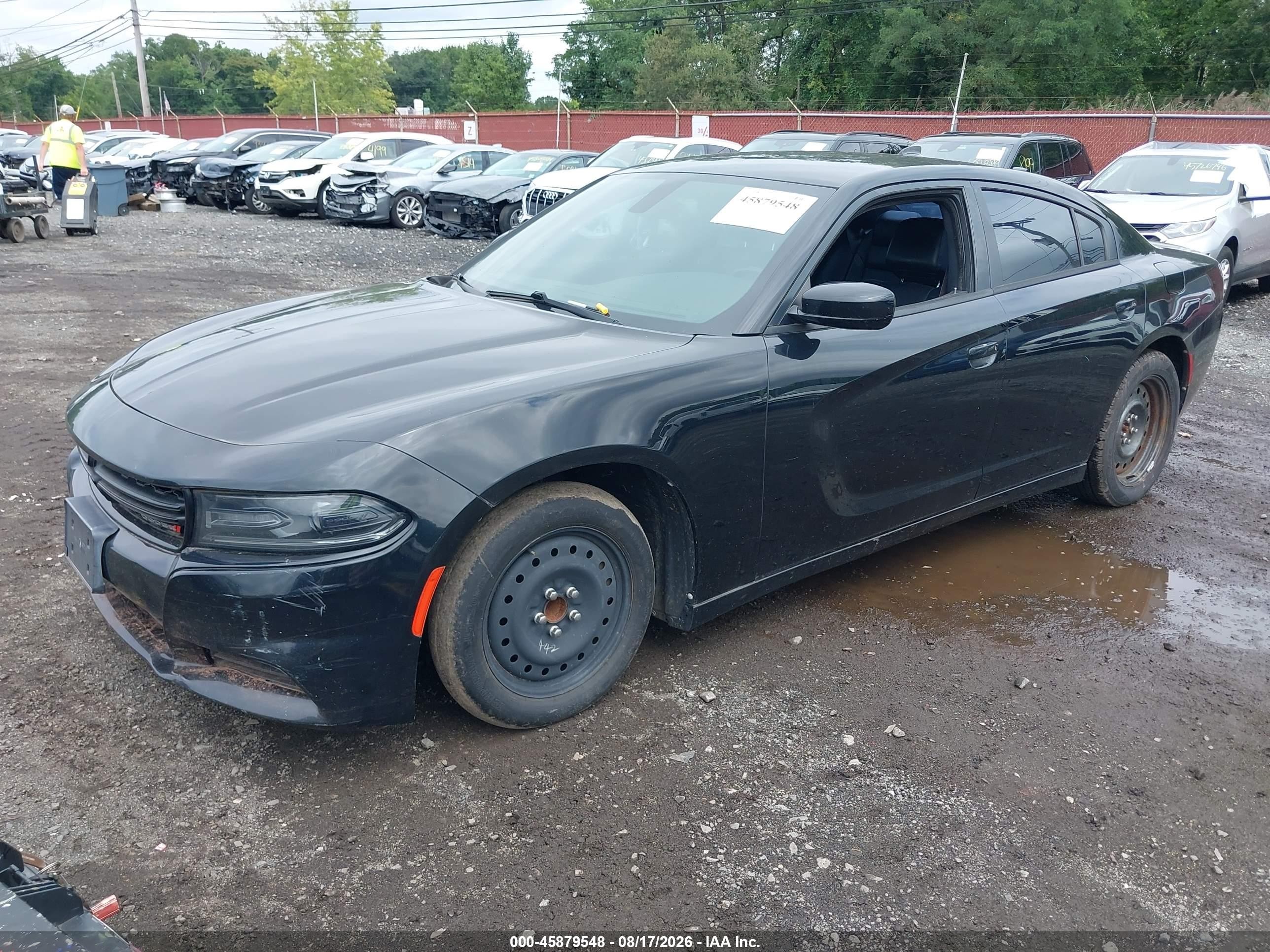 2015 Dodge Charger Sxt Black vin: 2C3CDXHG3FH827558