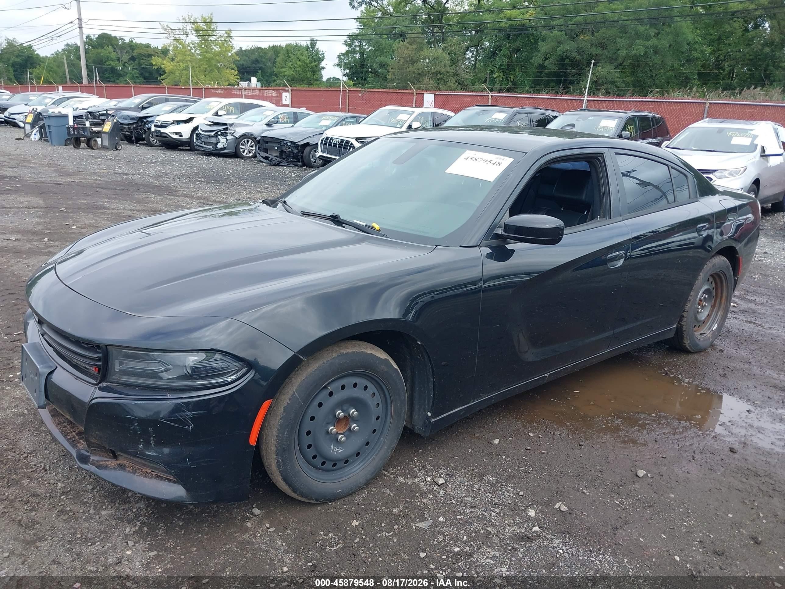 2015 Dodge Charger Sxt Black vin: 2C3CDXHG3FH827558