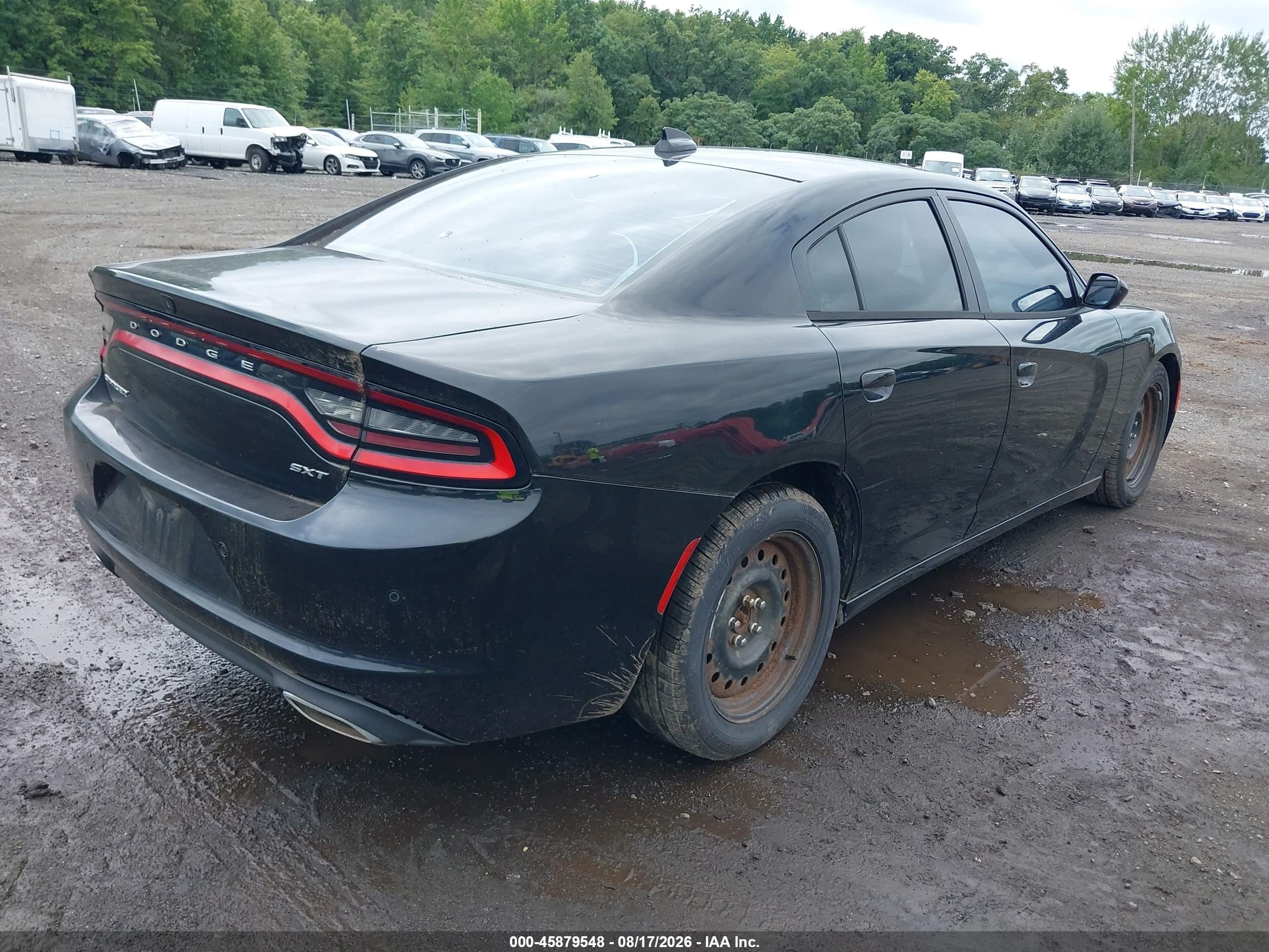 2015 Dodge Charger Sxt Black vin: 2C3CDXHG3FH827558