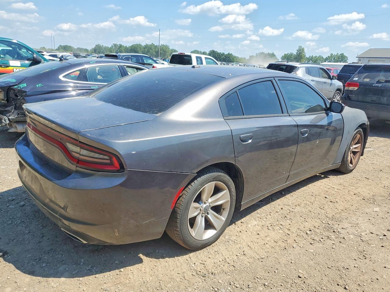 2015 Dodge Charger Sxt Gray vin: 2C3CDXHG3FH835627