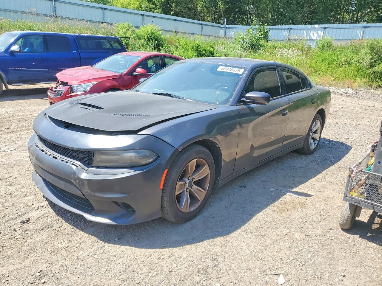 2015 Dodge Charger Sxt Gray vin: 2C3CDXHG3FH835627