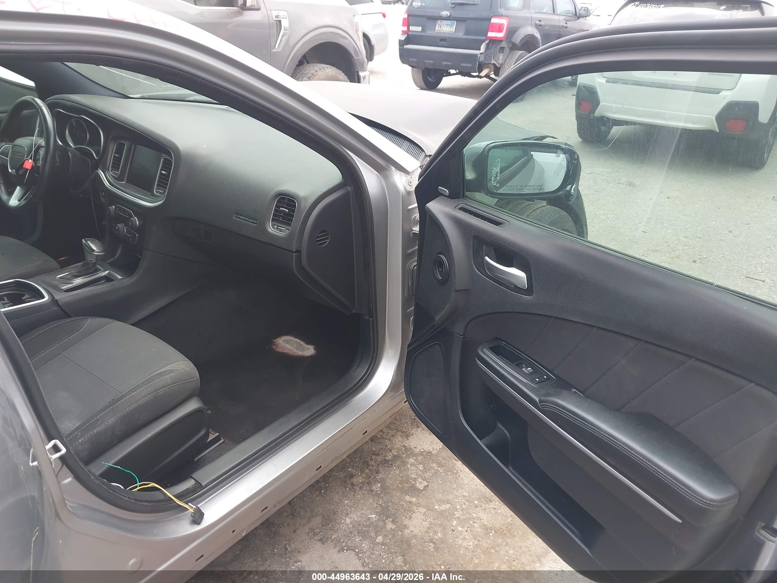 2015 Dodge Charger Sxt Gray vin: 2C3CDXHG3FH870247