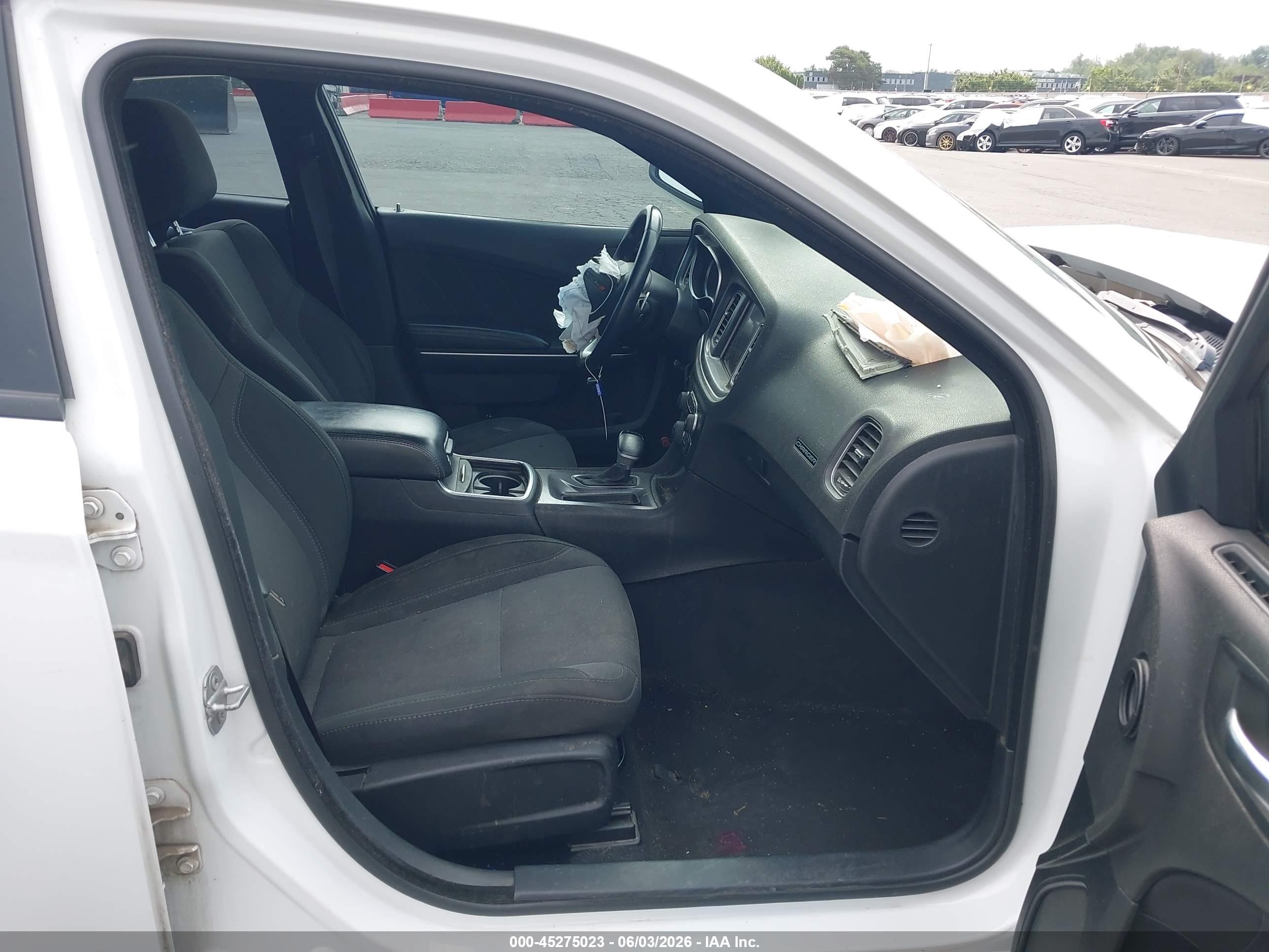 2015 Dodge Charger Sxt White vin: 2C3CDXHG3FH871415