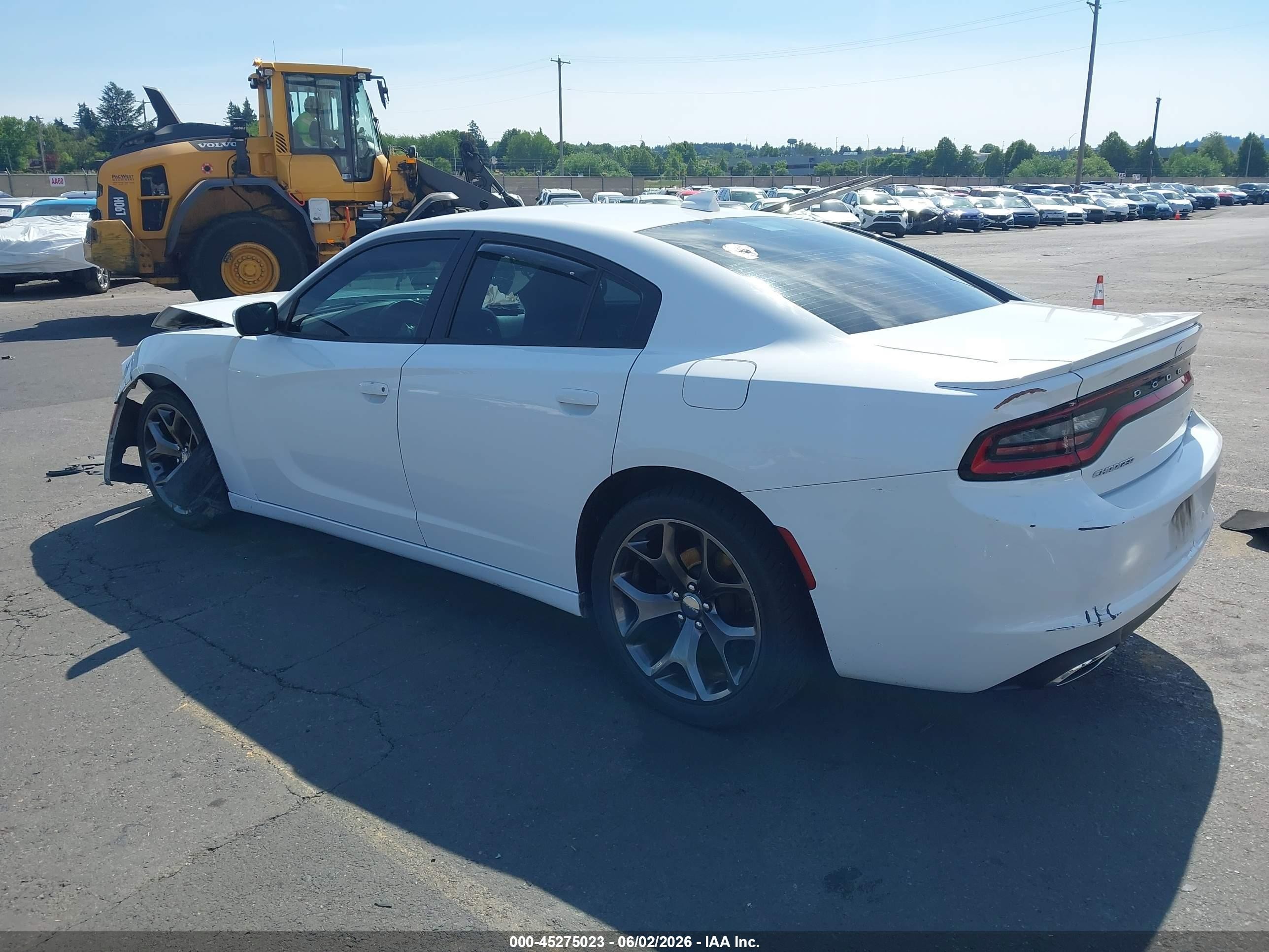 2015 Dodge Charger Sxt White vin: 2C3CDXHG3FH871415