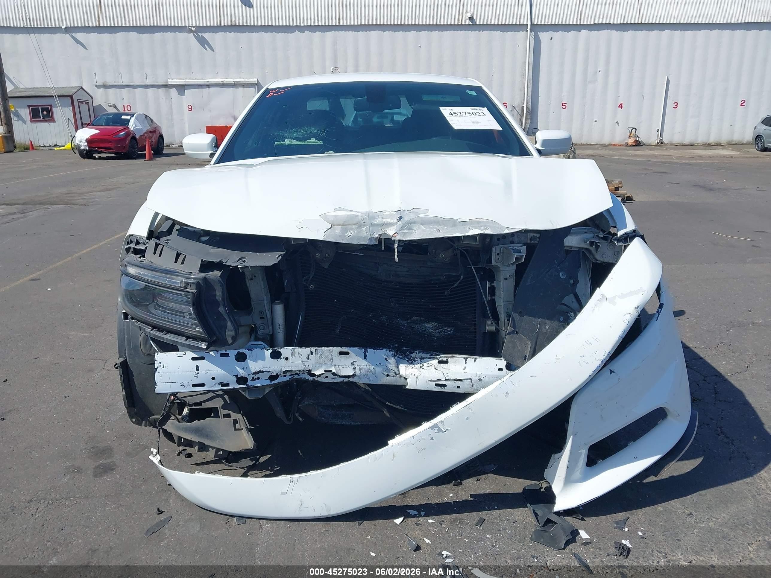 2015 Dodge Charger Sxt White vin: 2C3CDXHG3FH871415