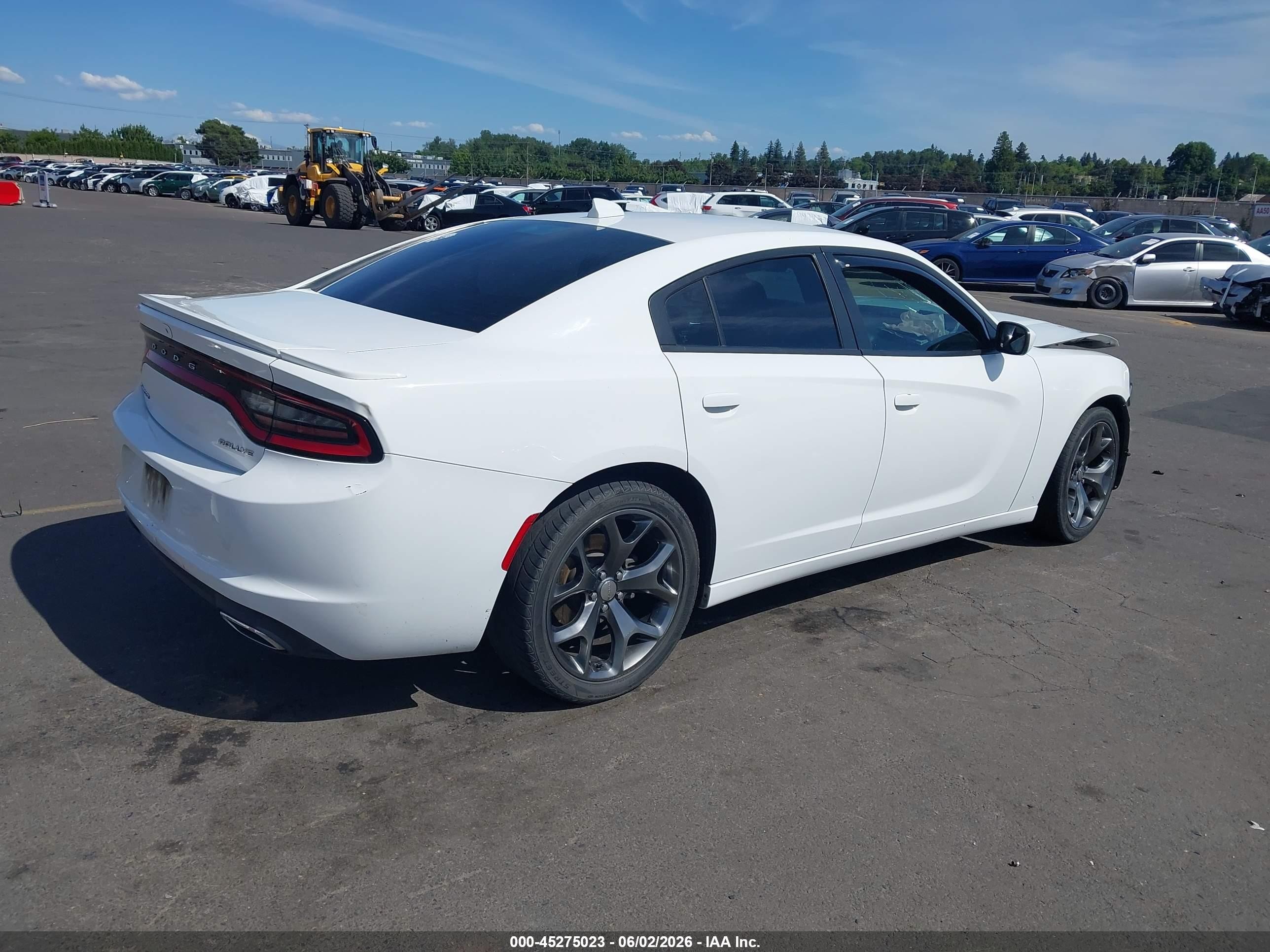 2015 Dodge Charger Sxt White vin: 2C3CDXHG3FH871415