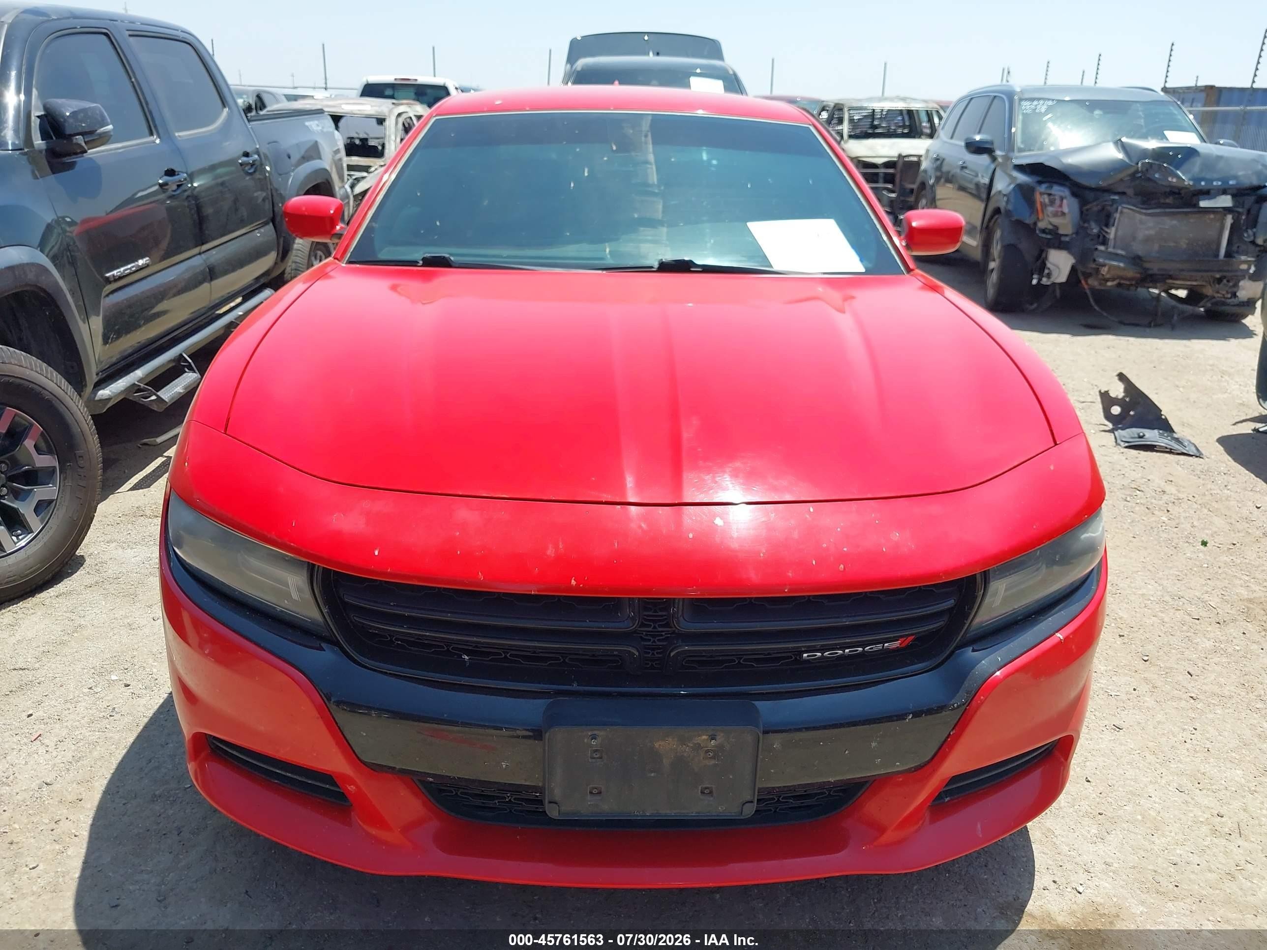 2015 Dodge Charger Sxt Red vin: 2C3CDXHG3FH874895