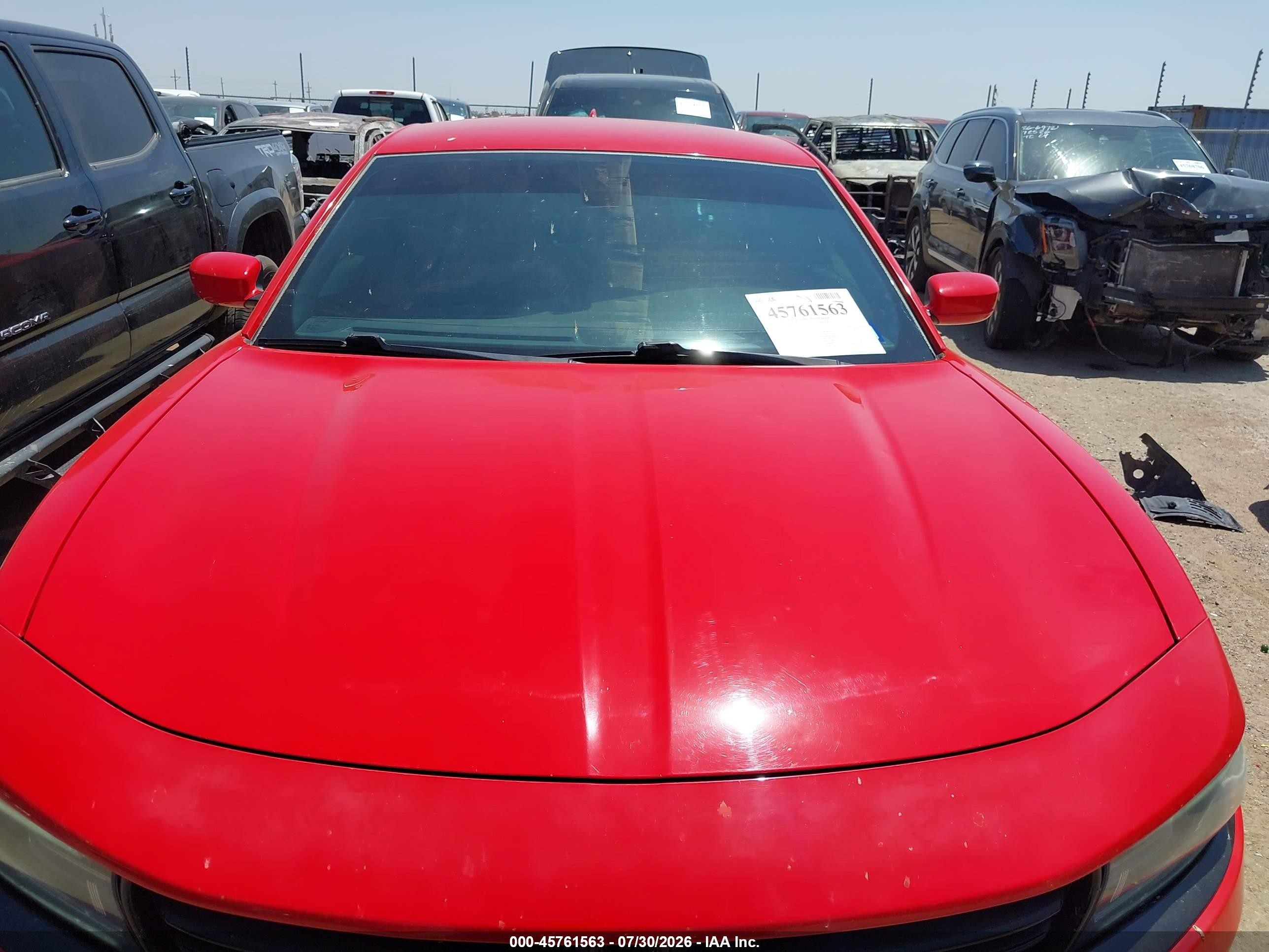 2015 Dodge Charger Sxt Red vin: 2C3CDXHG3FH874895
