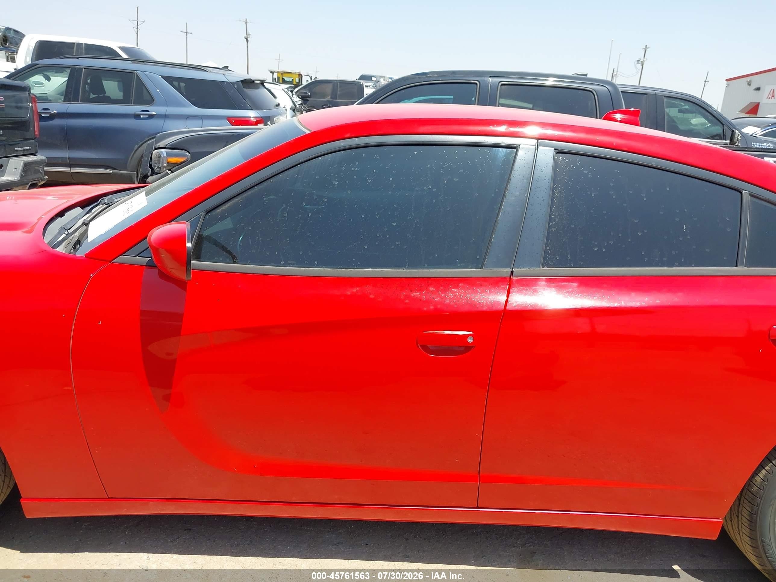 2015 Dodge Charger Sxt Red vin: 2C3CDXHG3FH874895