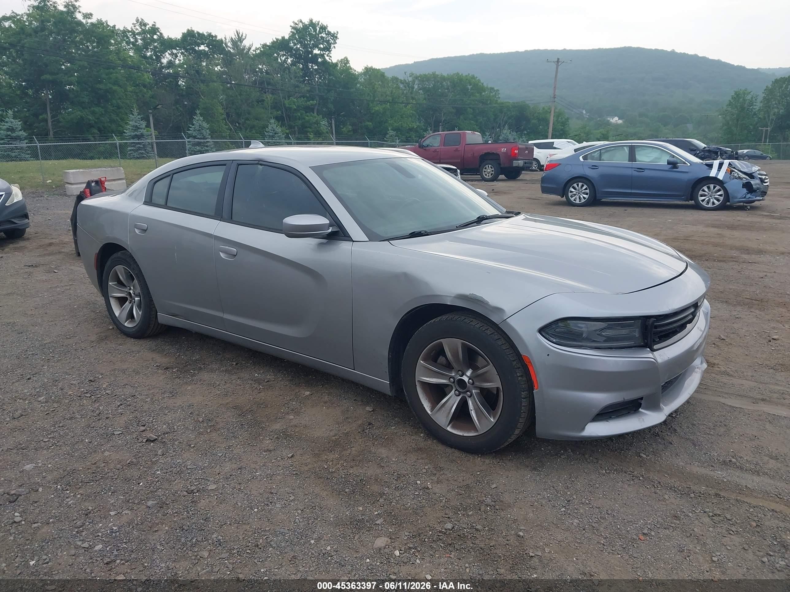 2016 Dodge Charger Sxt Gray vin: 2C3CDXHG3GH132661