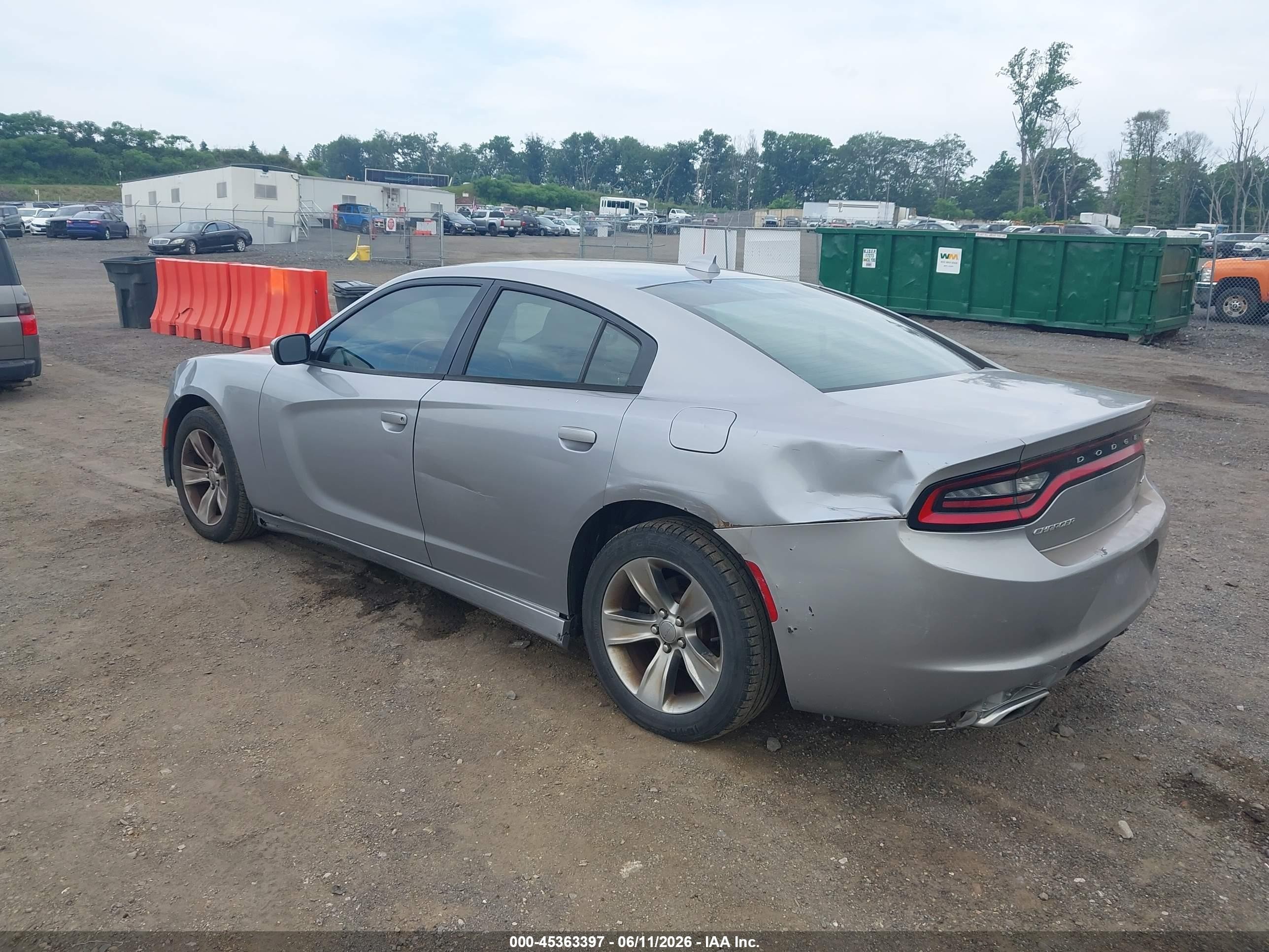 2016 Dodge Charger Sxt Gray vin: 2C3CDXHG3GH132661