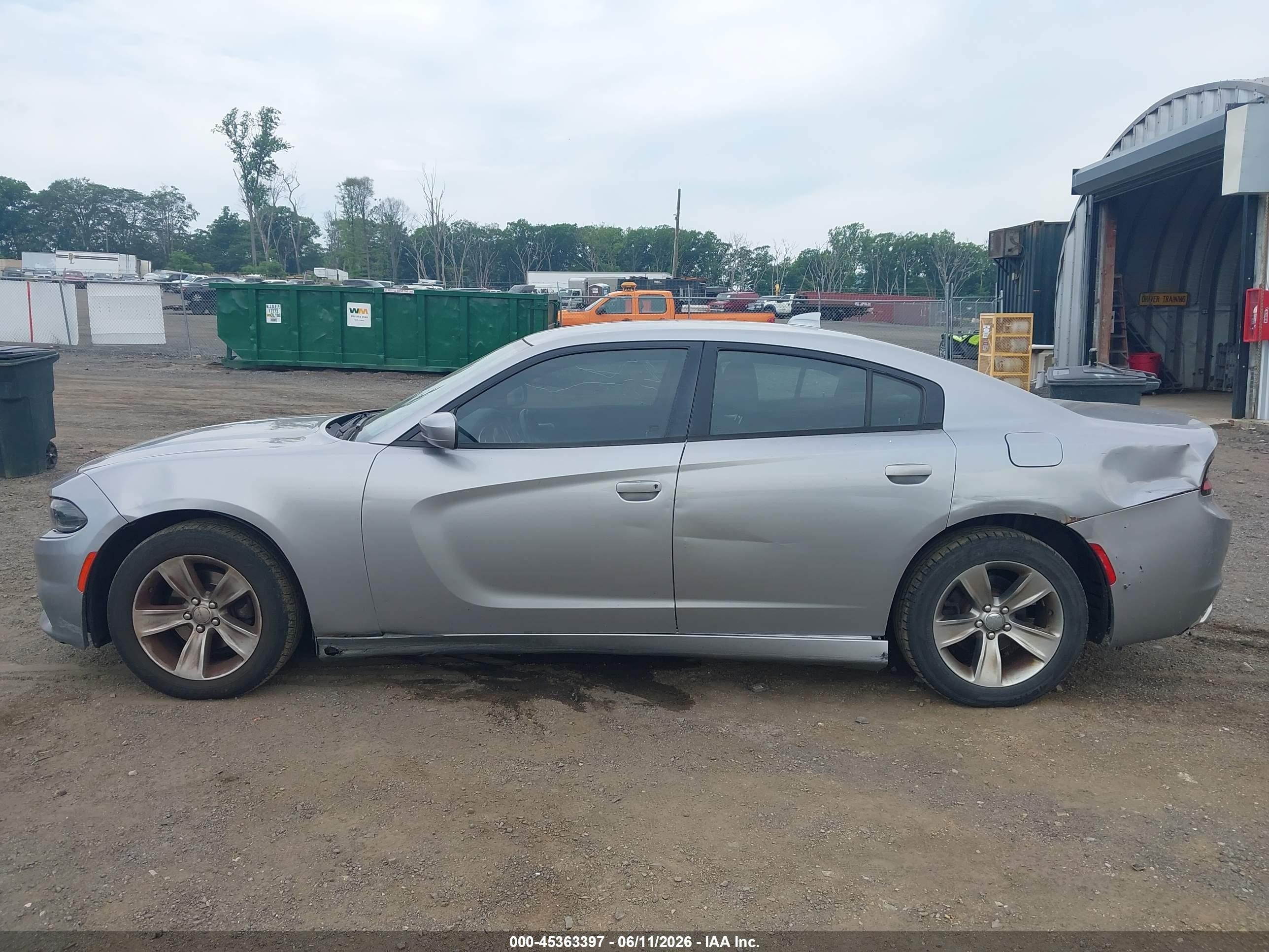 2016 Dodge Charger Sxt Gray vin: 2C3CDXHG3GH132661