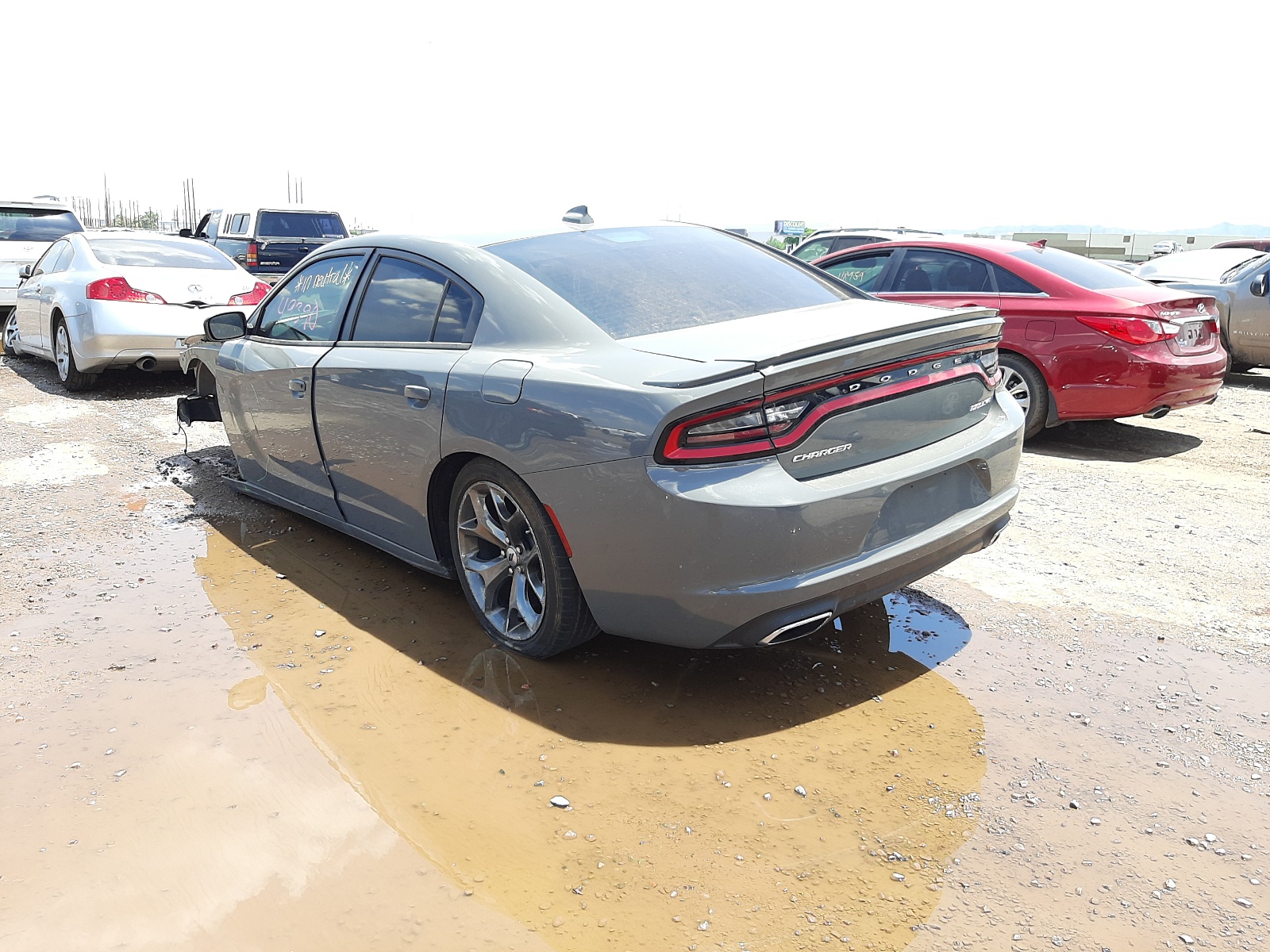 2017 Dodge Charger Sxt Gray vin: 2C3CDXHG3HH576382
