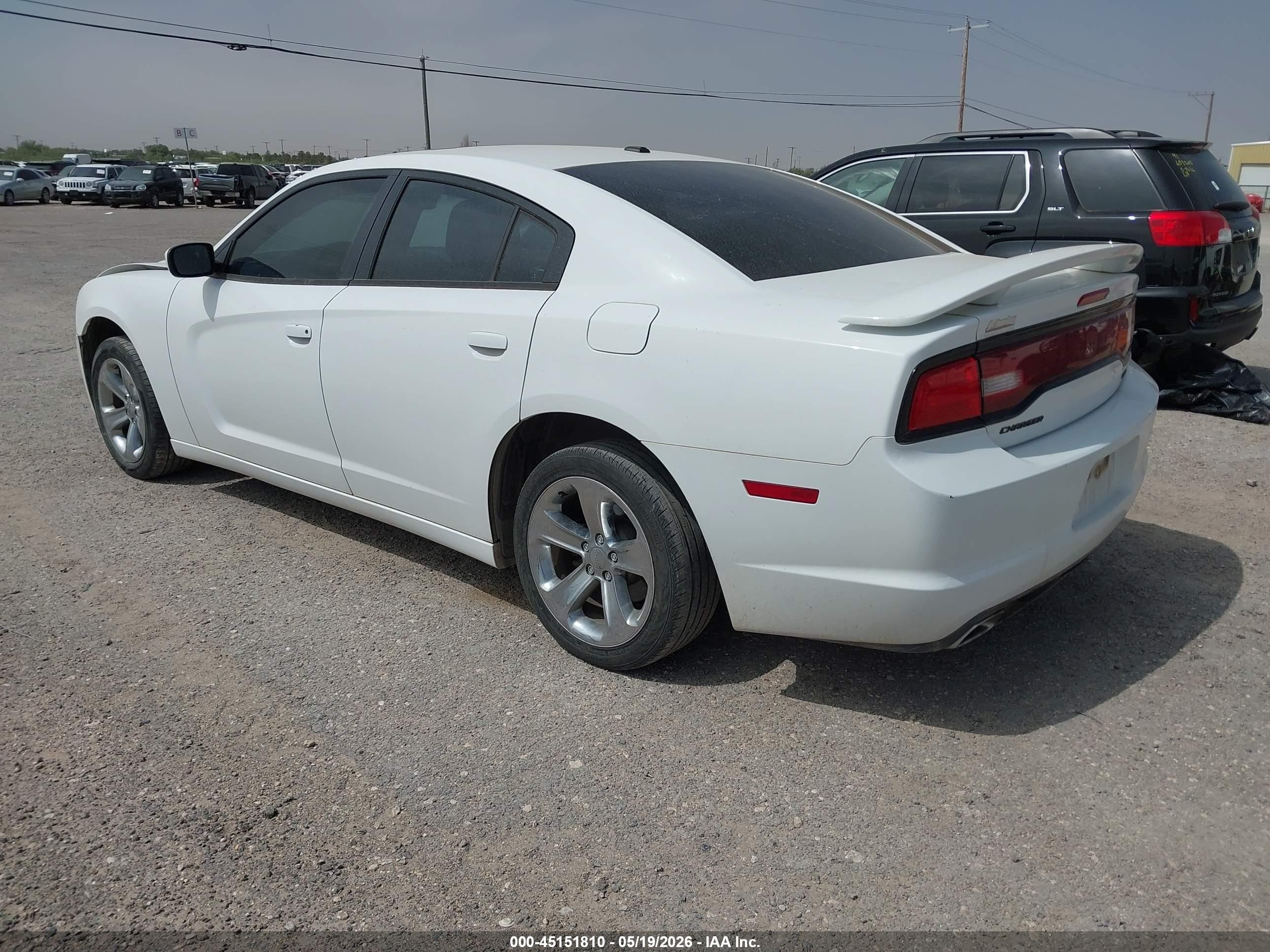 2014 Dodge Charger Sxt White vin: 2C3CDXHG4EH114568