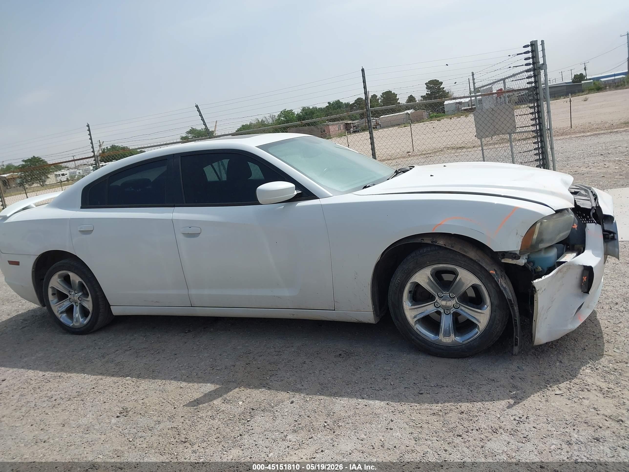 2014 Dodge Charger Sxt White vin: 2C3CDXHG4EH114568