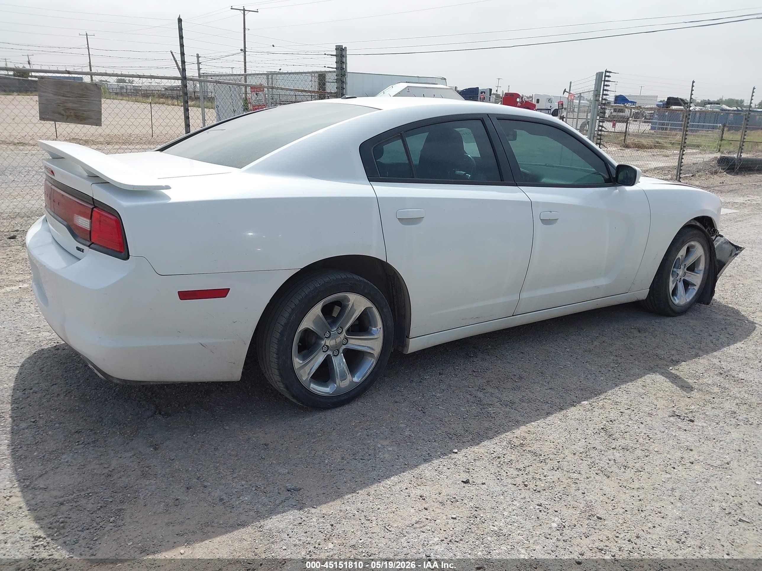 2014 Dodge Charger Sxt White vin: 2C3CDXHG4EH114568