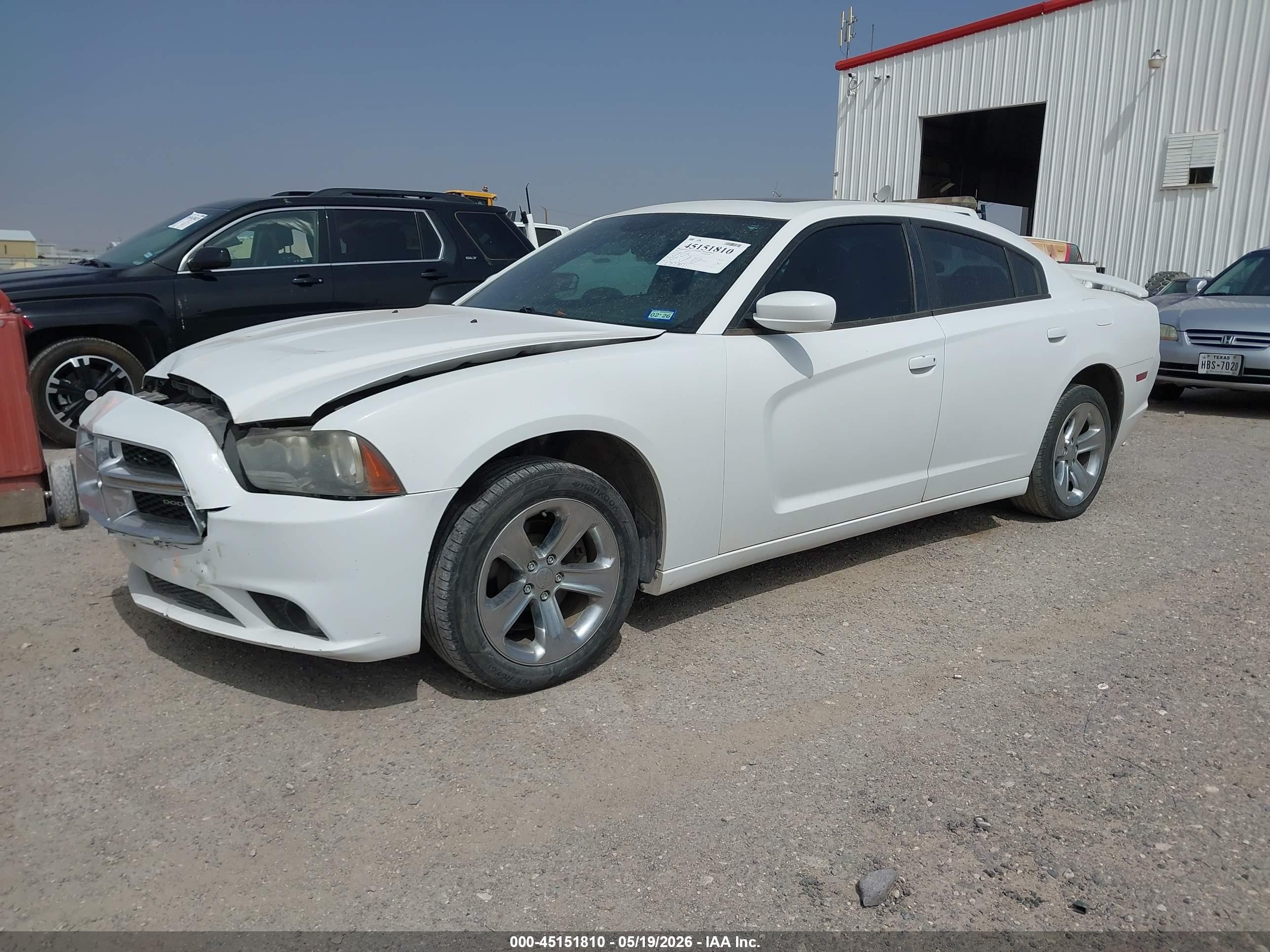 2014 Dodge Charger Sxt White vin: 2C3CDXHG4EH114568