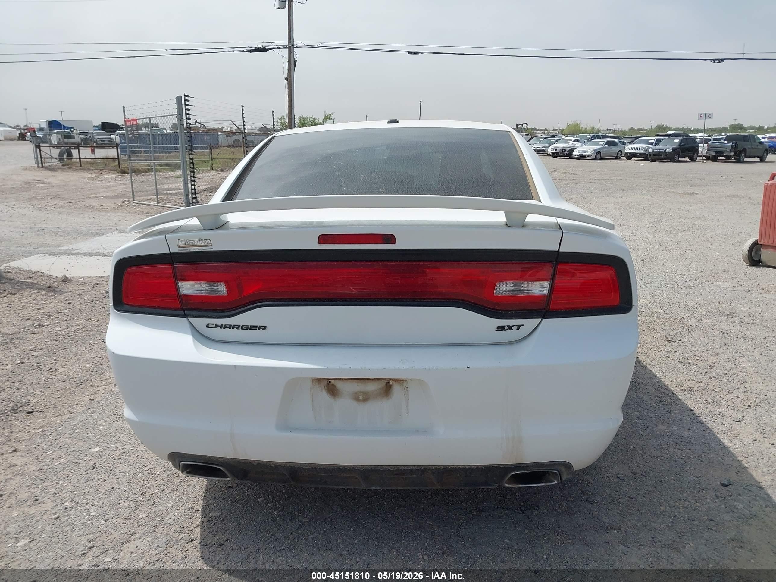 2014 Dodge Charger Sxt White vin: 2C3CDXHG4EH114568