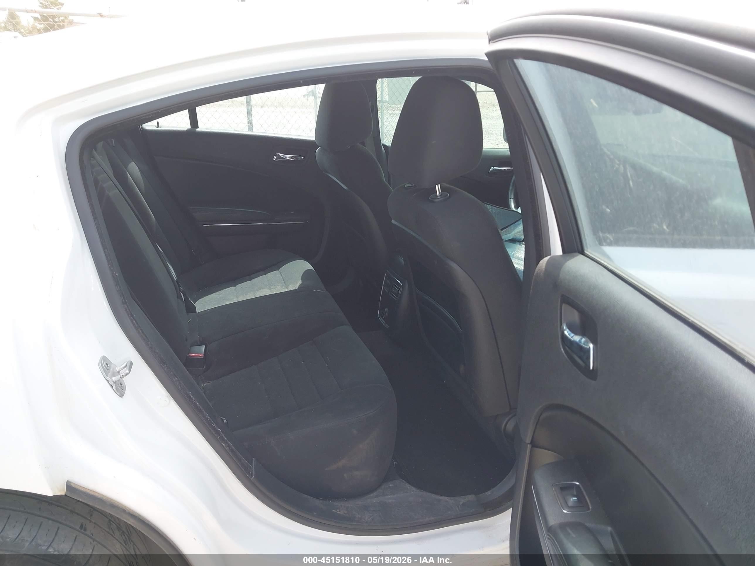 2014 Dodge Charger Sxt White vin: 2C3CDXHG4EH114568