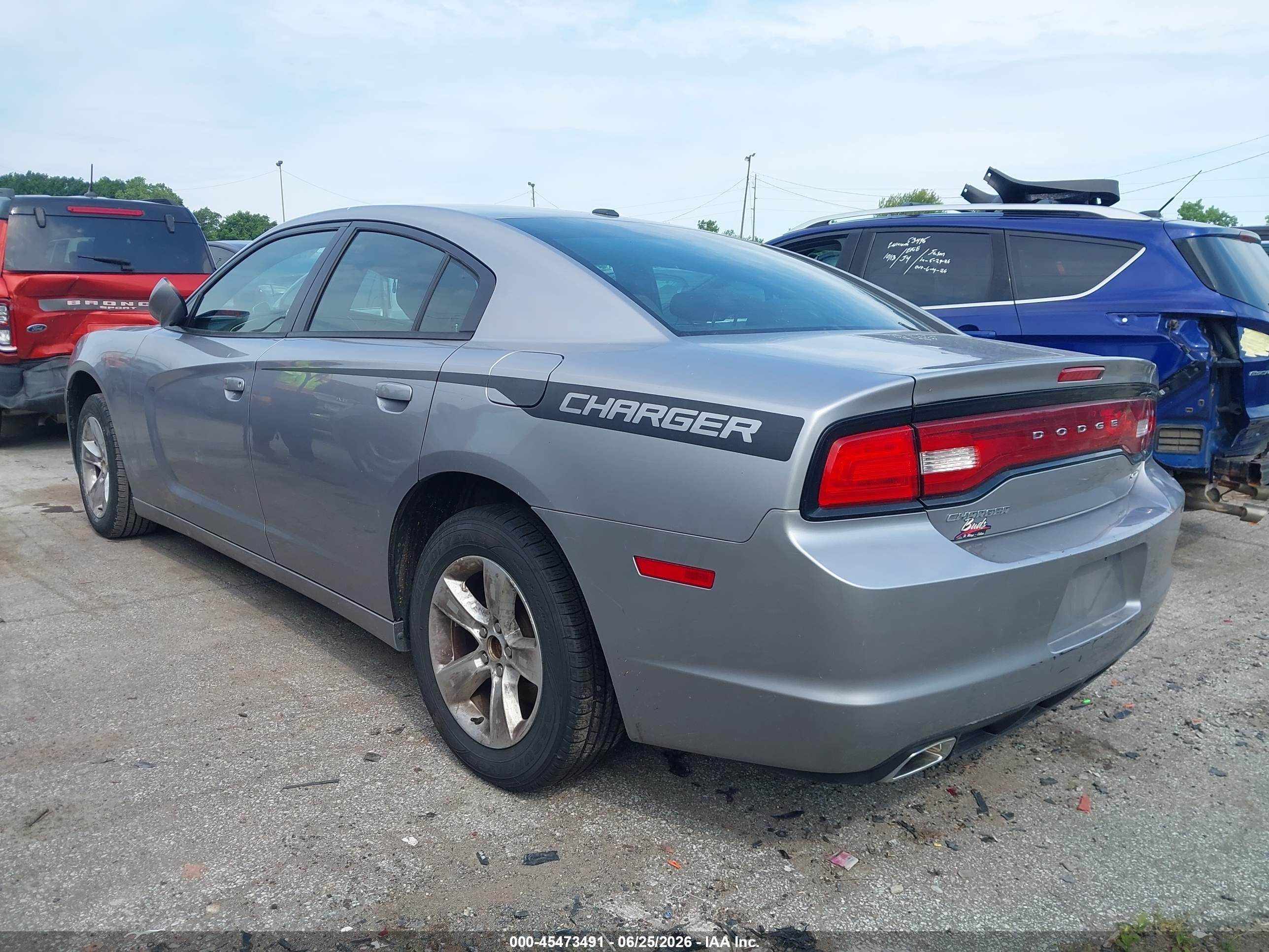 2014 Dodge Charger Sxt Gray vin: 2C3CDXHG4EH267256