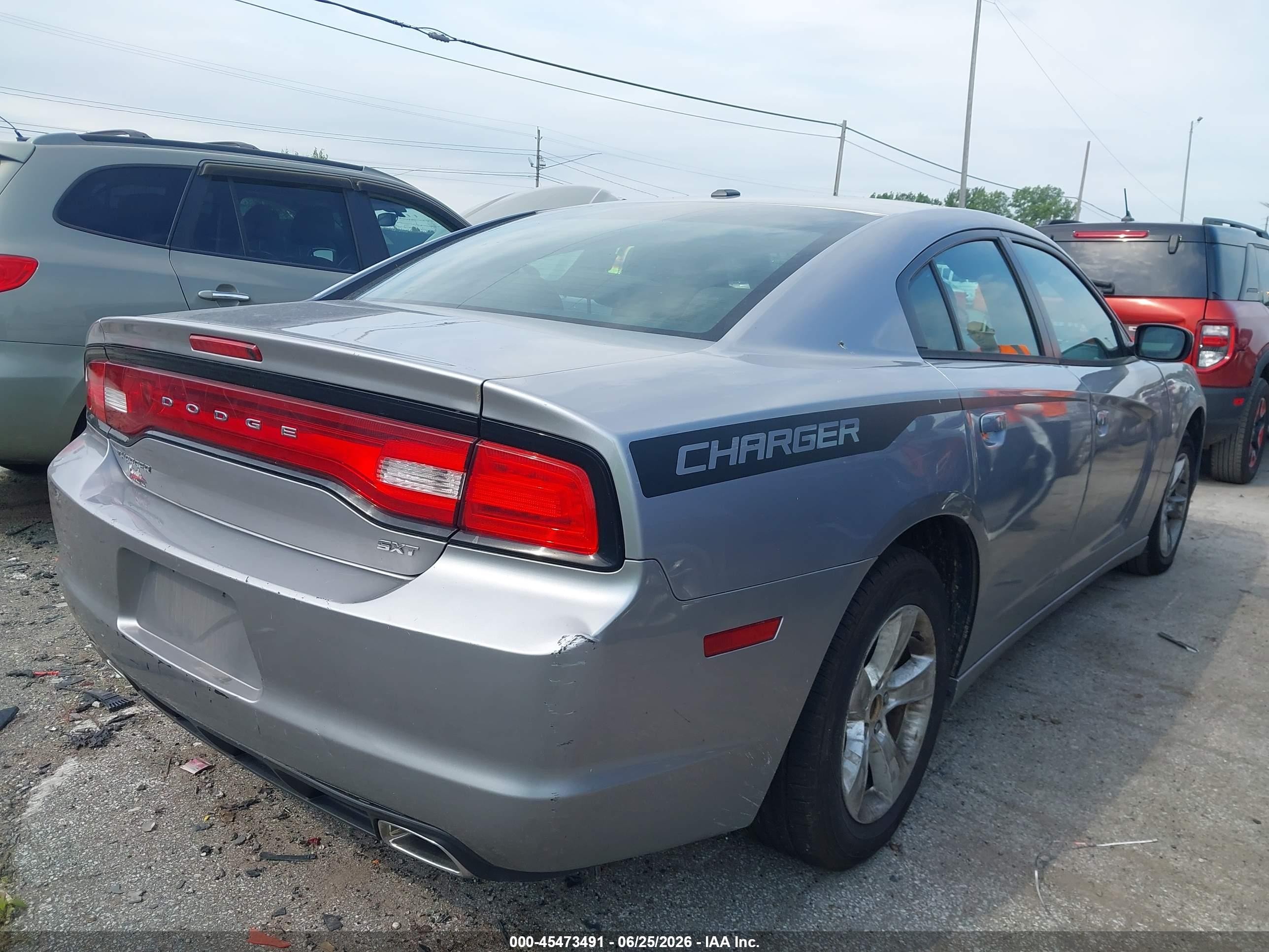 2014 Dodge Charger Sxt Gray vin: 2C3CDXHG4EH267256
