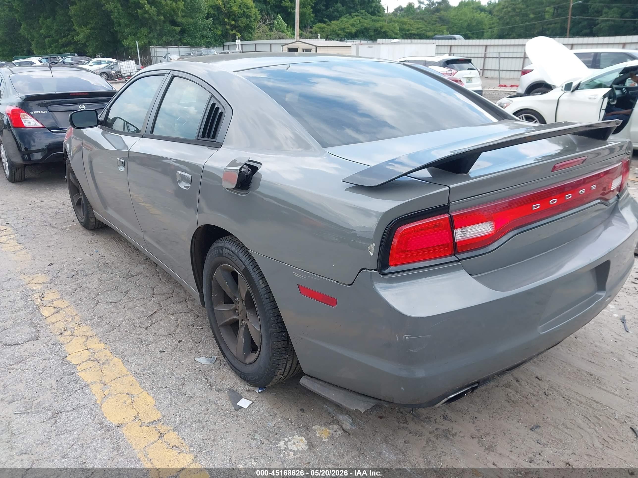 2014 Dodge Charger Sxt Gray vin: 2C3CDXHG4EH318545