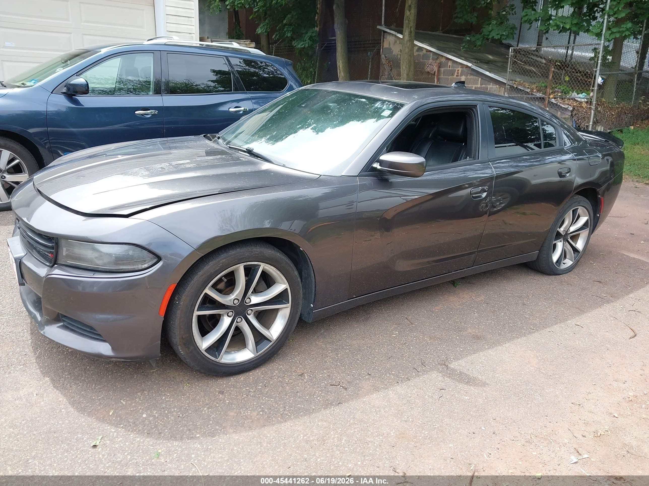 2015 Dodge Charger Sxt Gray vin: 2C3CDXHG4FH727727