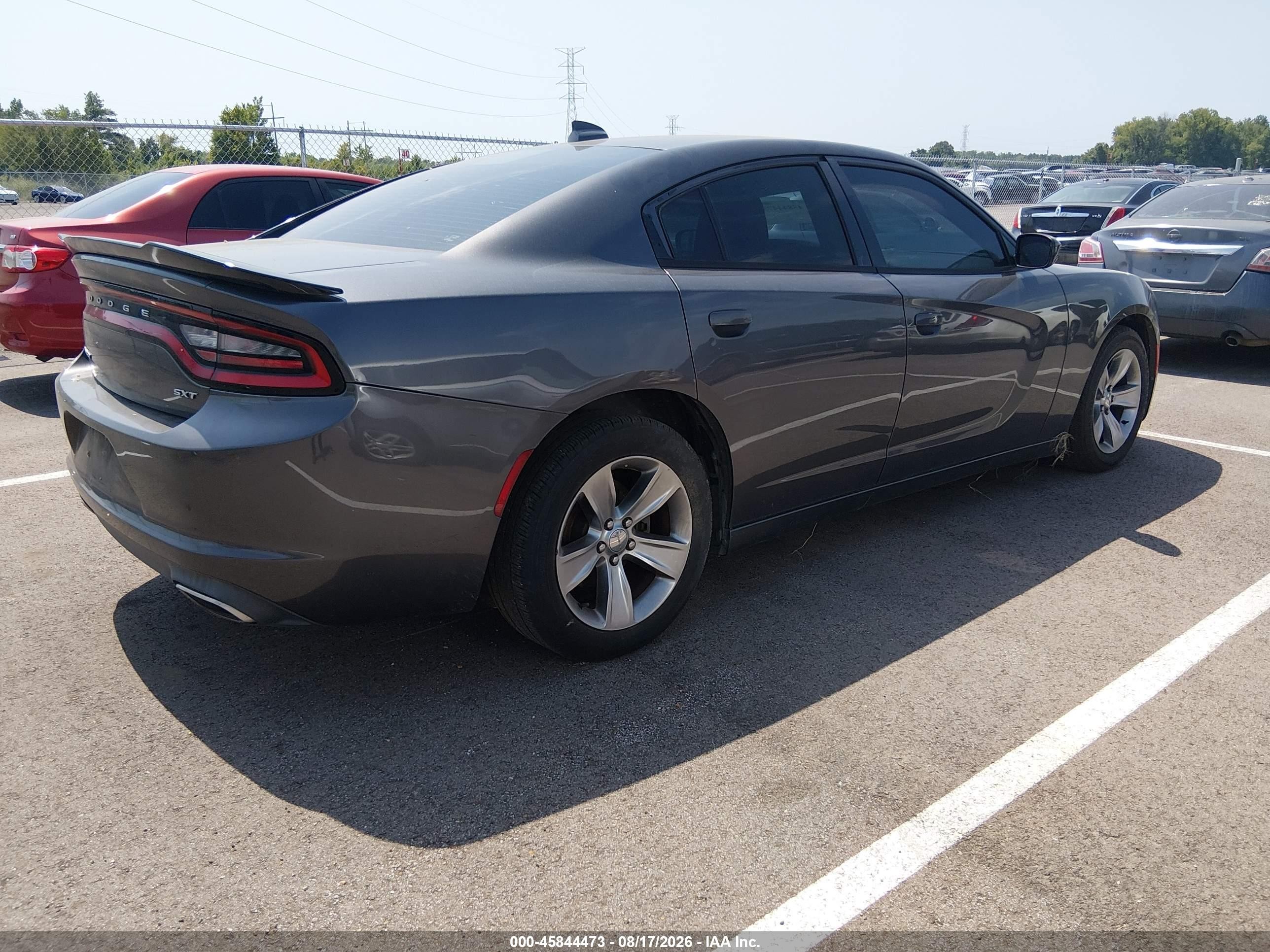 2015 Dodge Charger Sxt Gray vin: 2C3CDXHG4FH805651