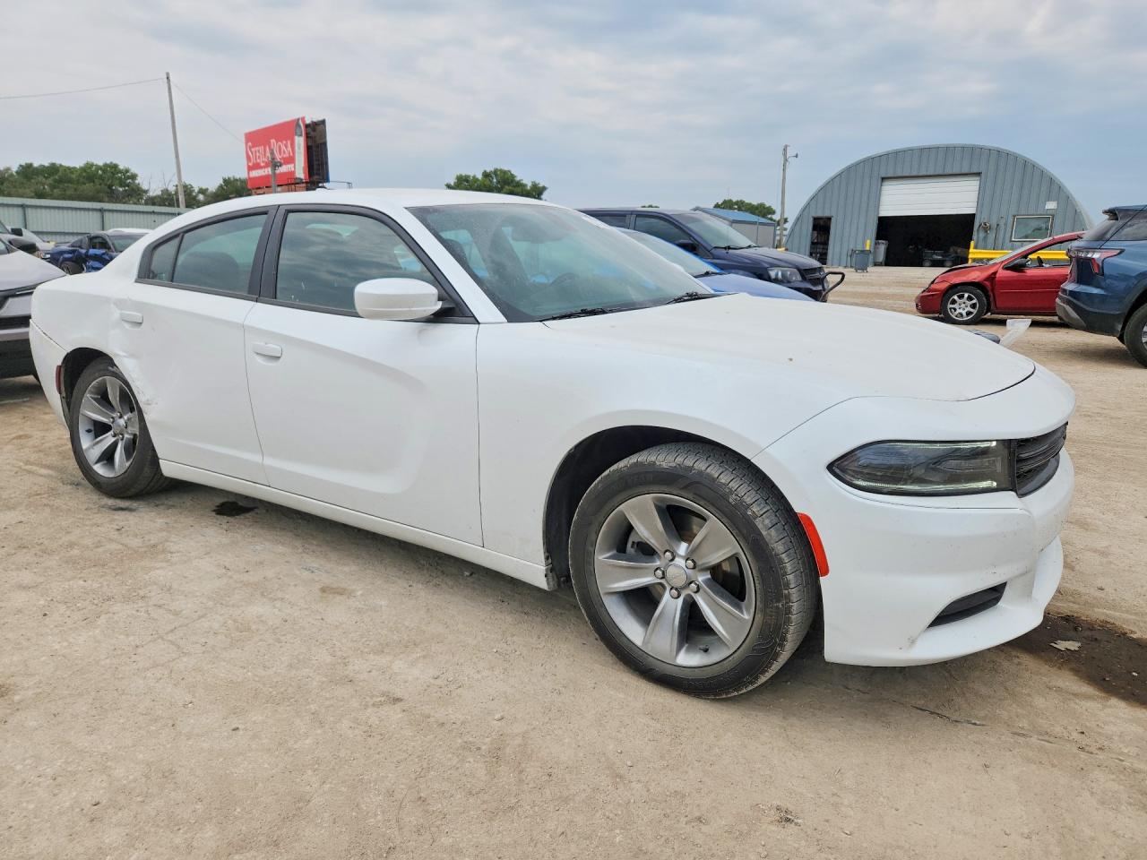 2015 Dodge Charger Sxt White vin: 2C3CDXHG4FH814933