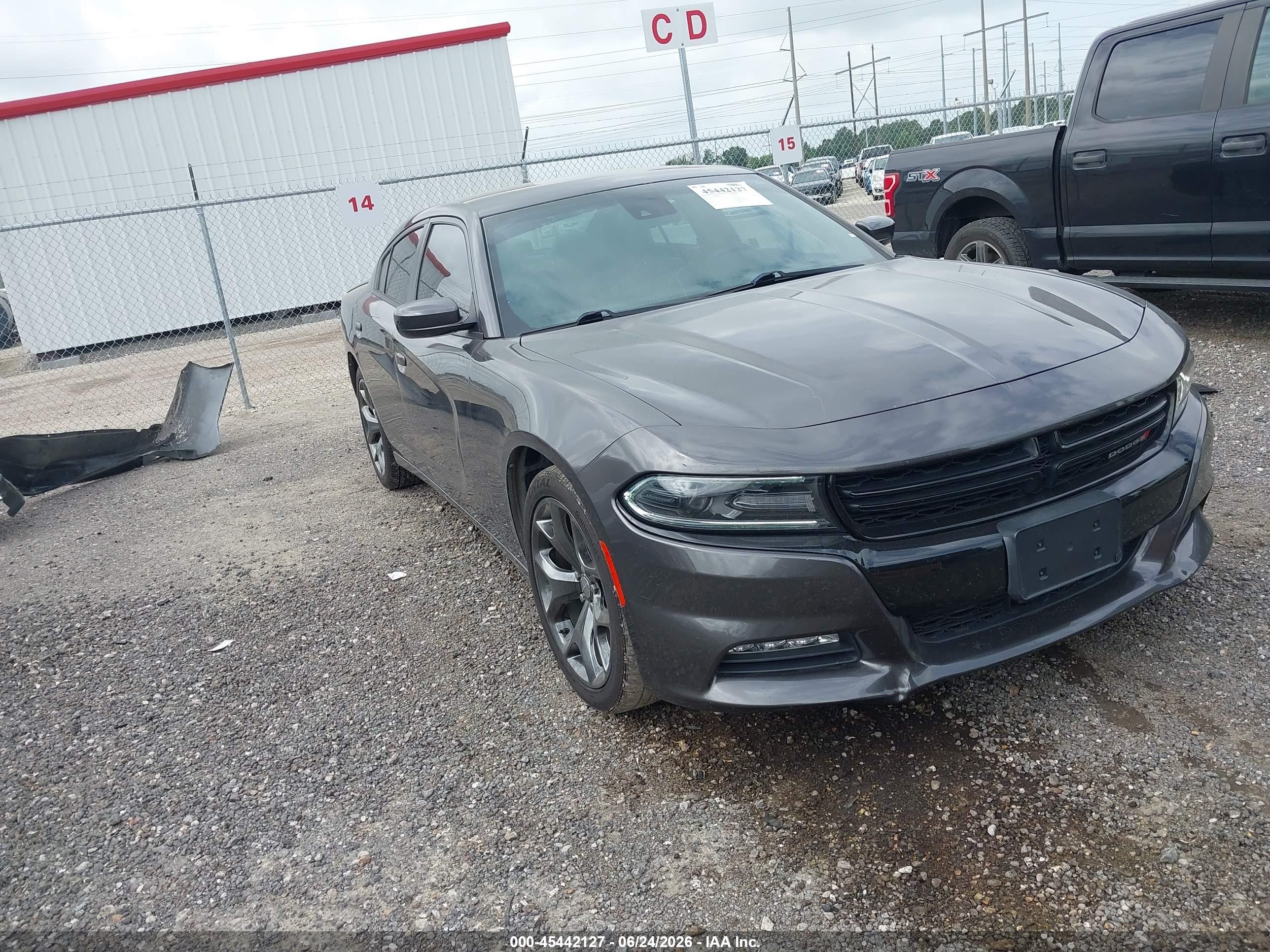 2015 Dodge Charger Sxt Gray vin: 2C3CDXHG4FH852615