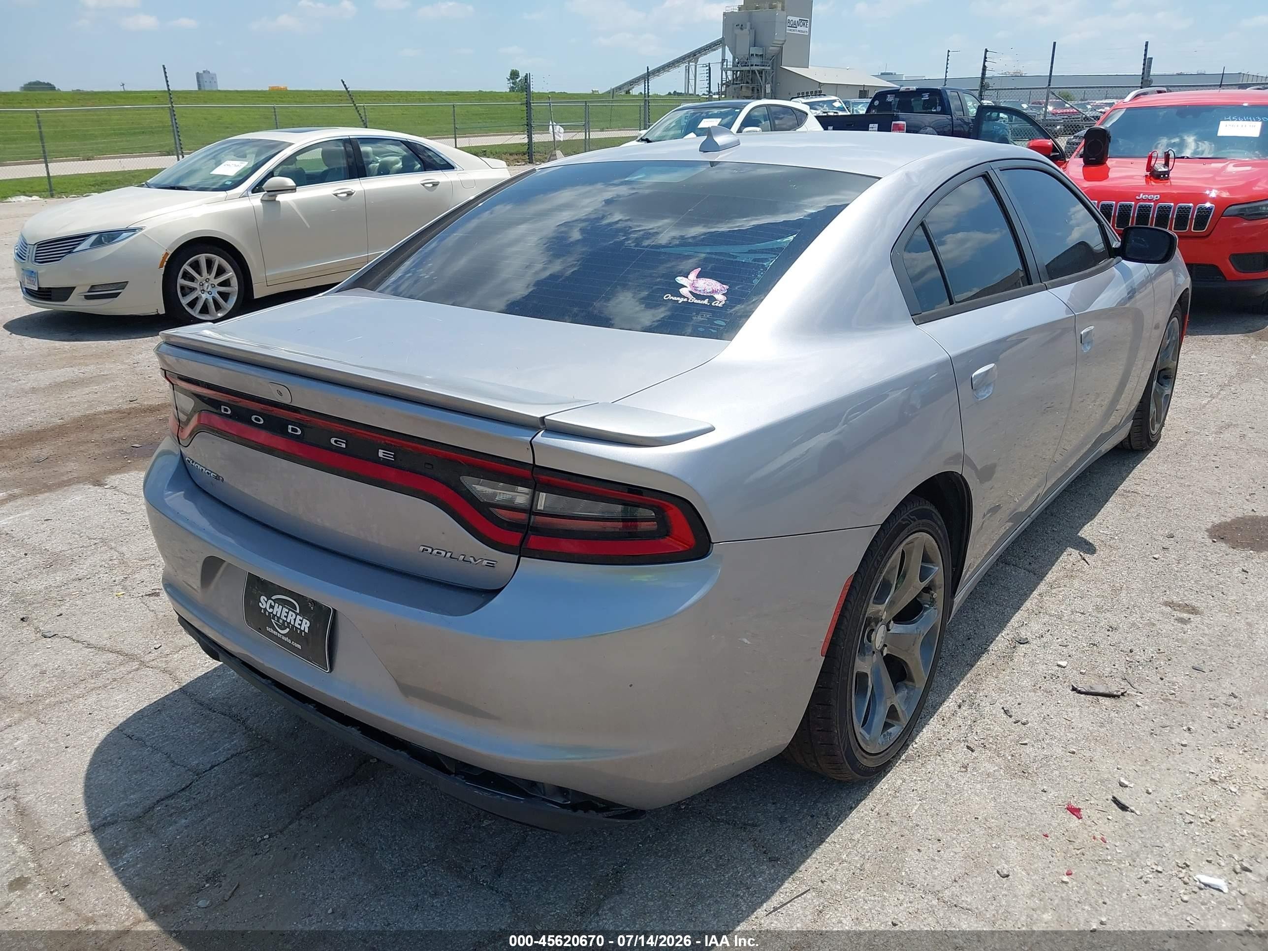 2015 Dodge Charger Sxt Silver vin: 2C3CDXHG4FH871522