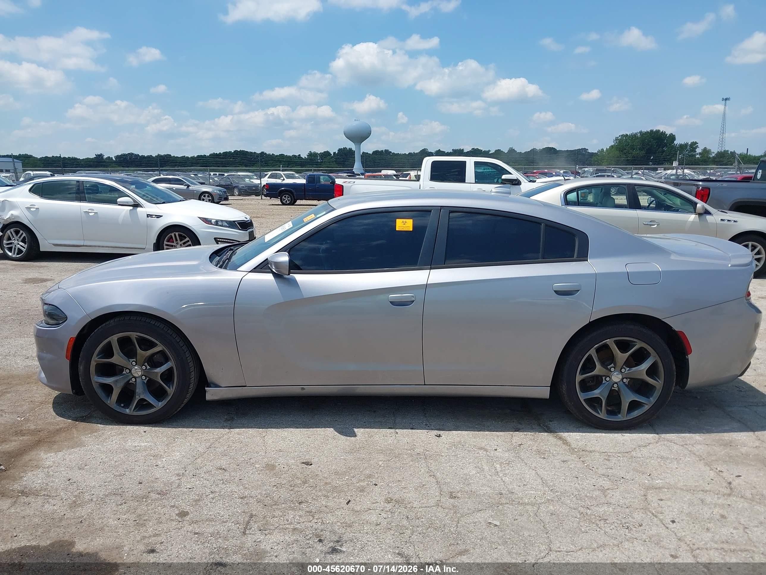 2015 Dodge Charger Sxt Silver vin: 2C3CDXHG4FH871522