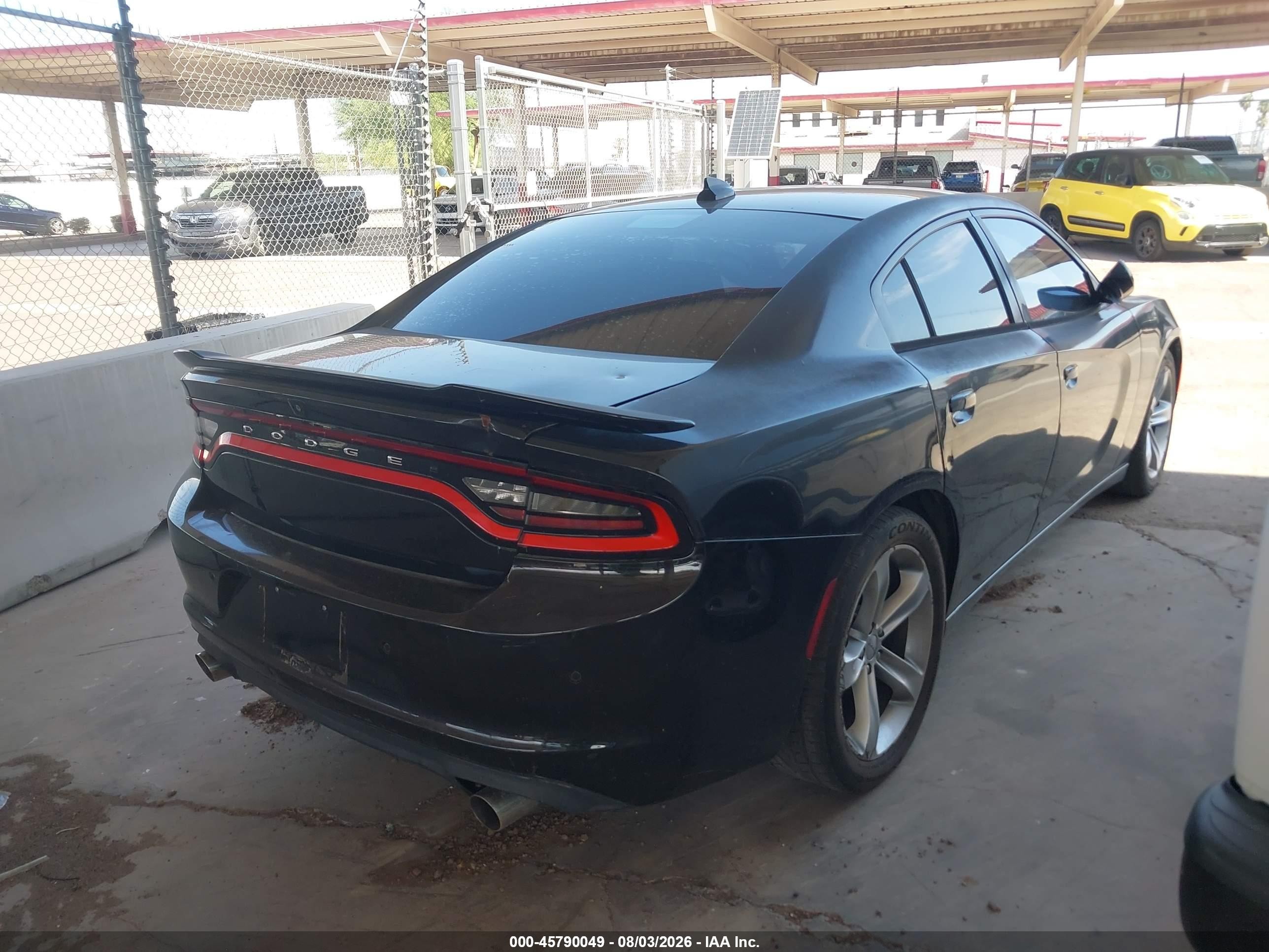2015 Dodge Charger Sxt Black vin: 2C3CDXHG4FH895920