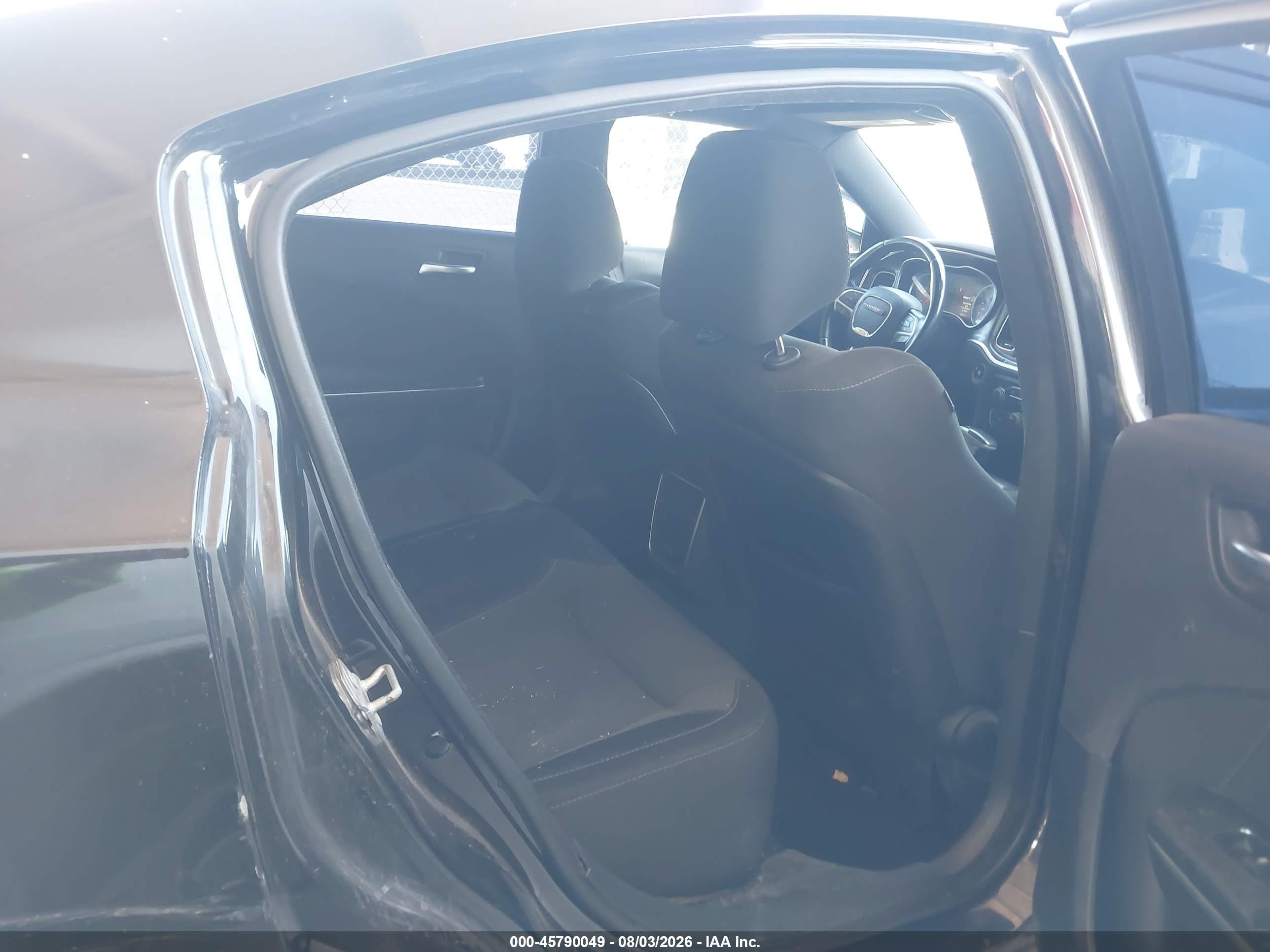 2015 Dodge Charger Sxt Black vin: 2C3CDXHG4FH895920