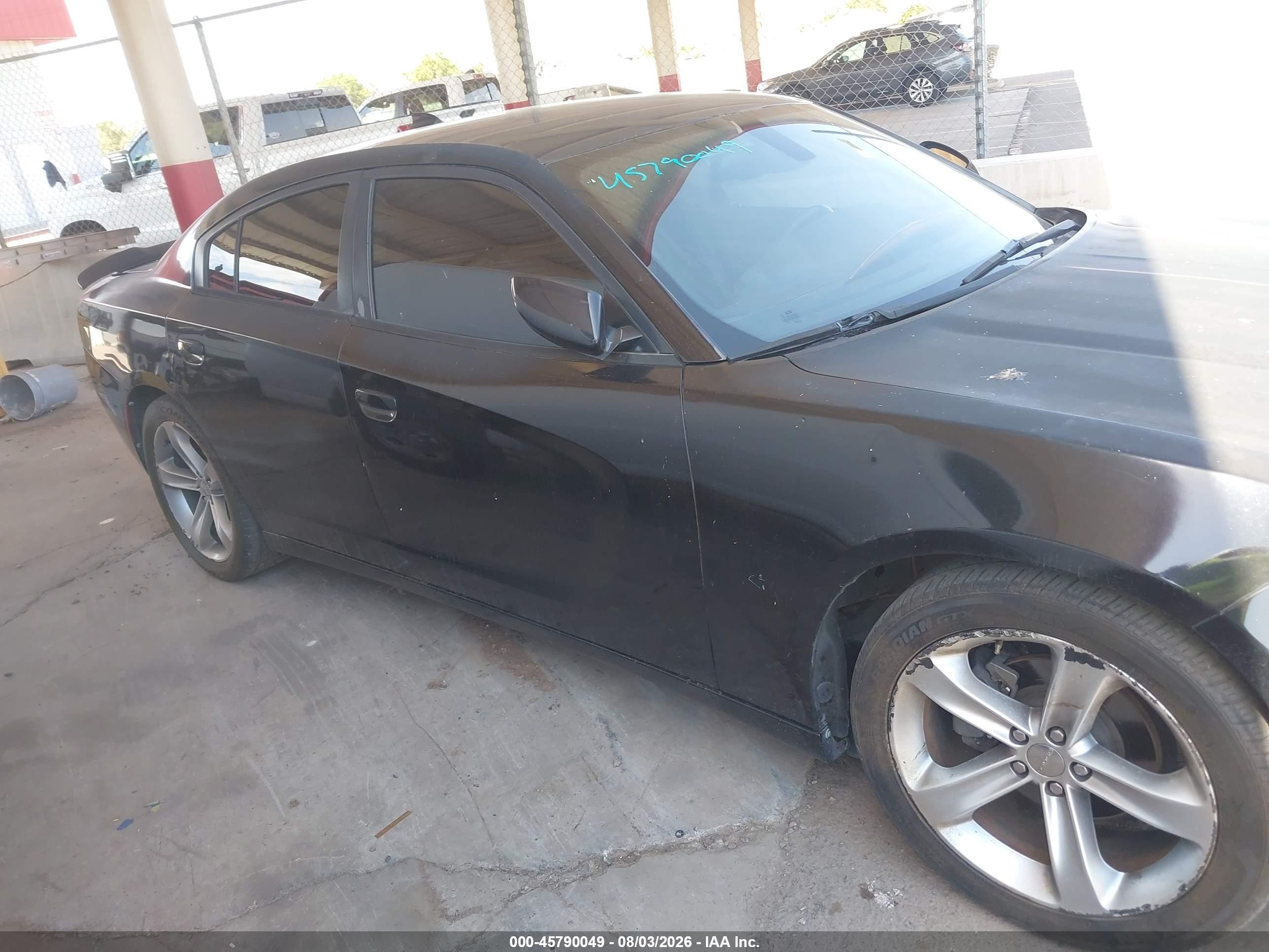 2015 Dodge Charger Sxt Black vin: 2C3CDXHG4FH895920