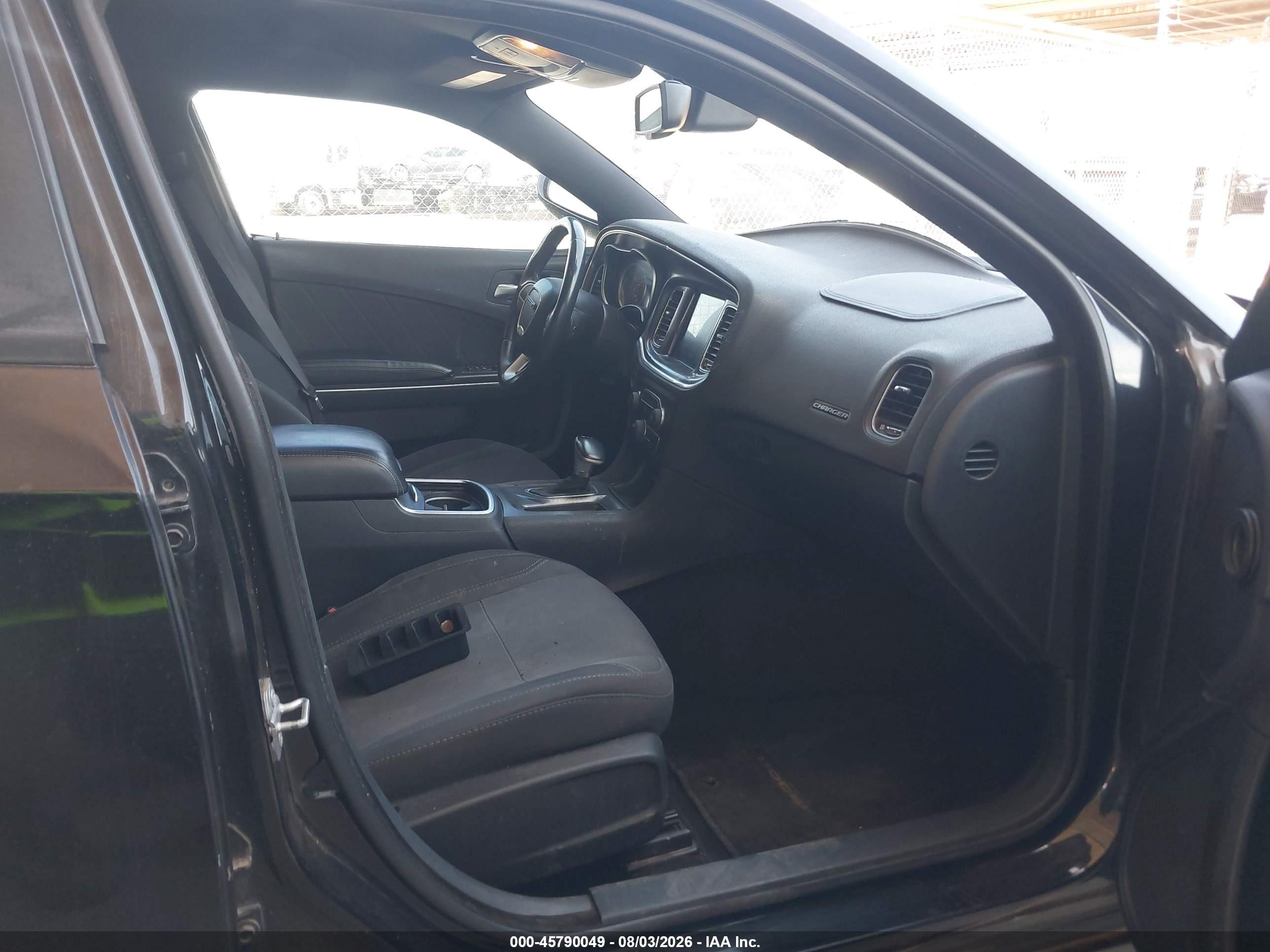 2015 Dodge Charger Sxt Black vin: 2C3CDXHG4FH895920