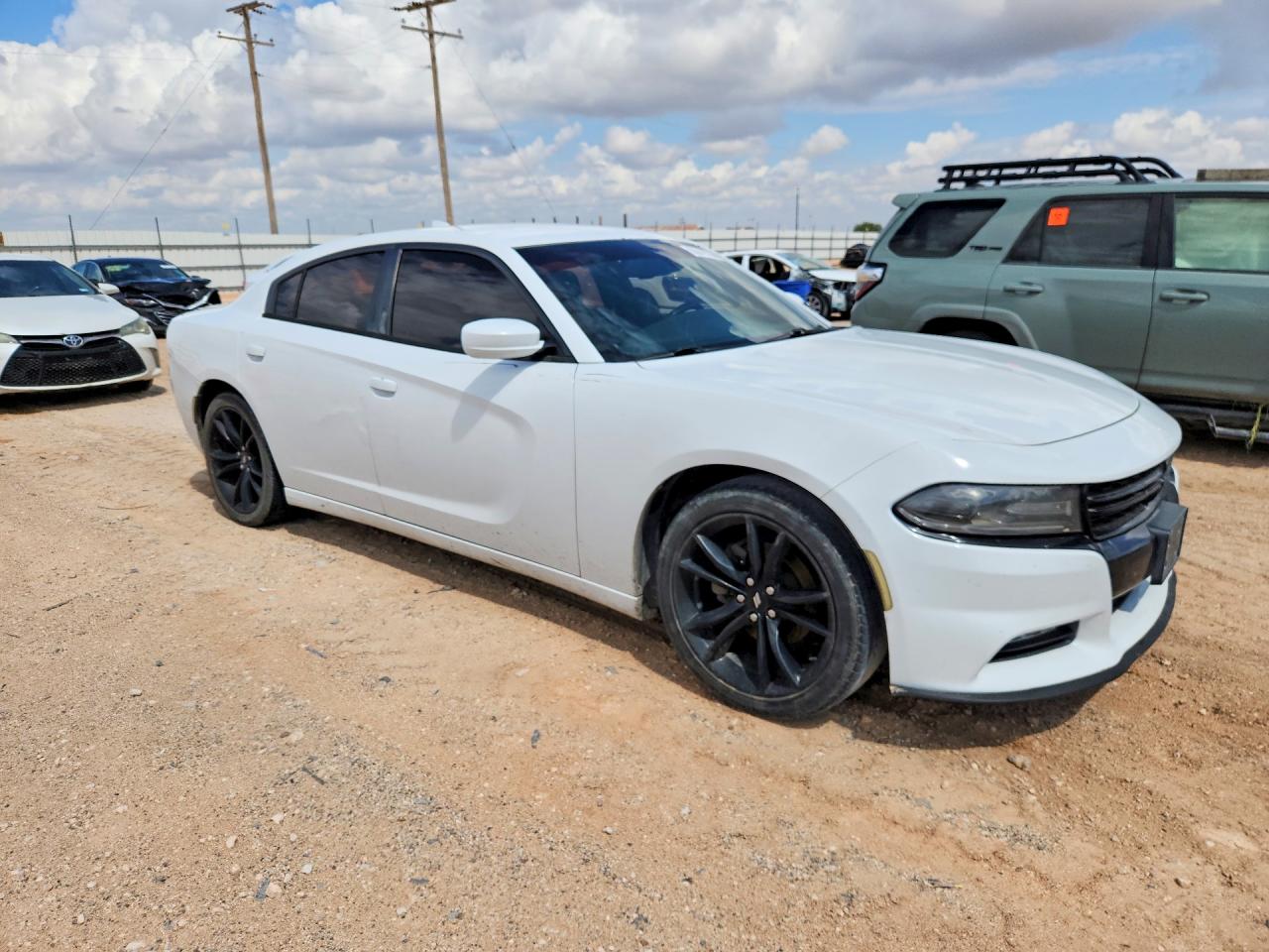 2015 Dodge Charger Sxt White vin: 2C3CDXHG4FH896209