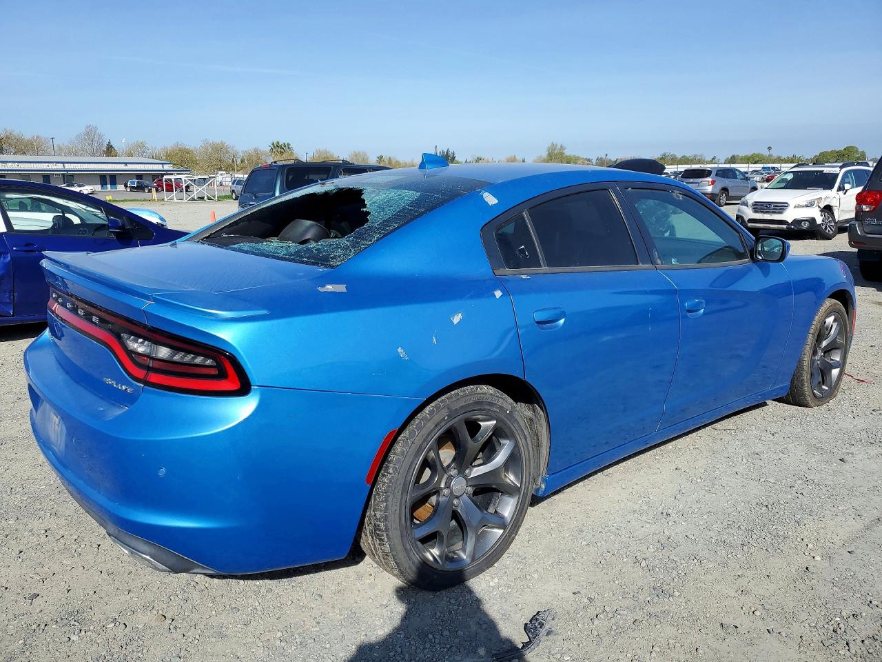 2015 Dodge Charger Sxt Blue vin: 2C3CDXHG4FH897389