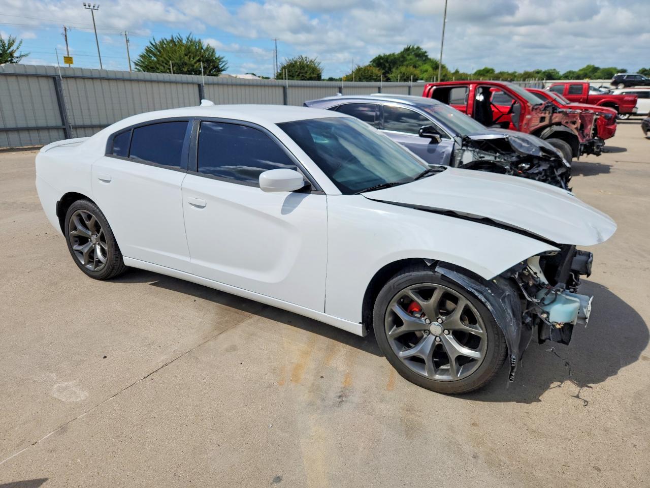 2015 Dodge Charger White vin: 2C3CDXHG4FH903014