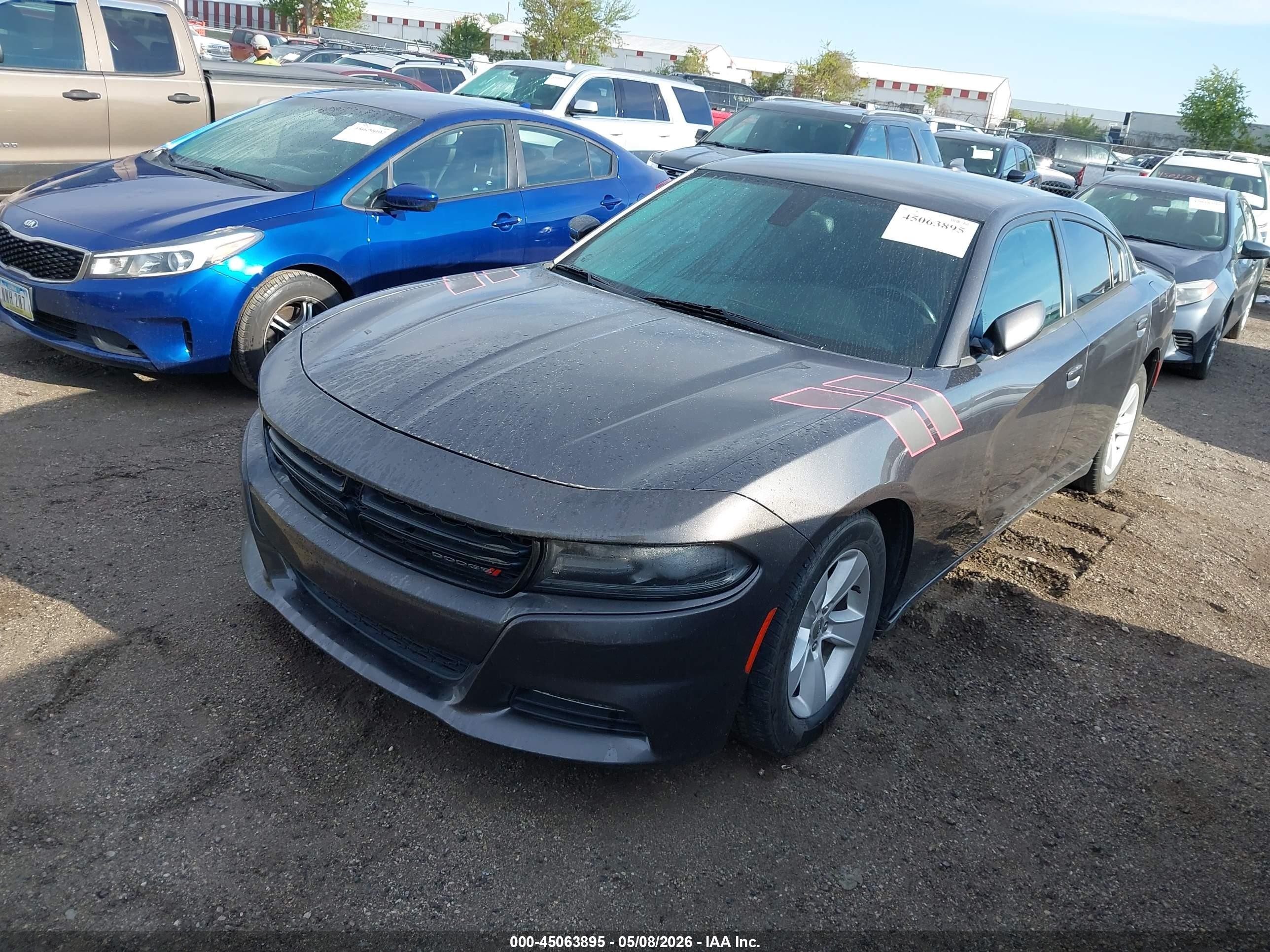 2016 Dodge Charger Sxt Gray vin: 2C3CDXHG4GH330388